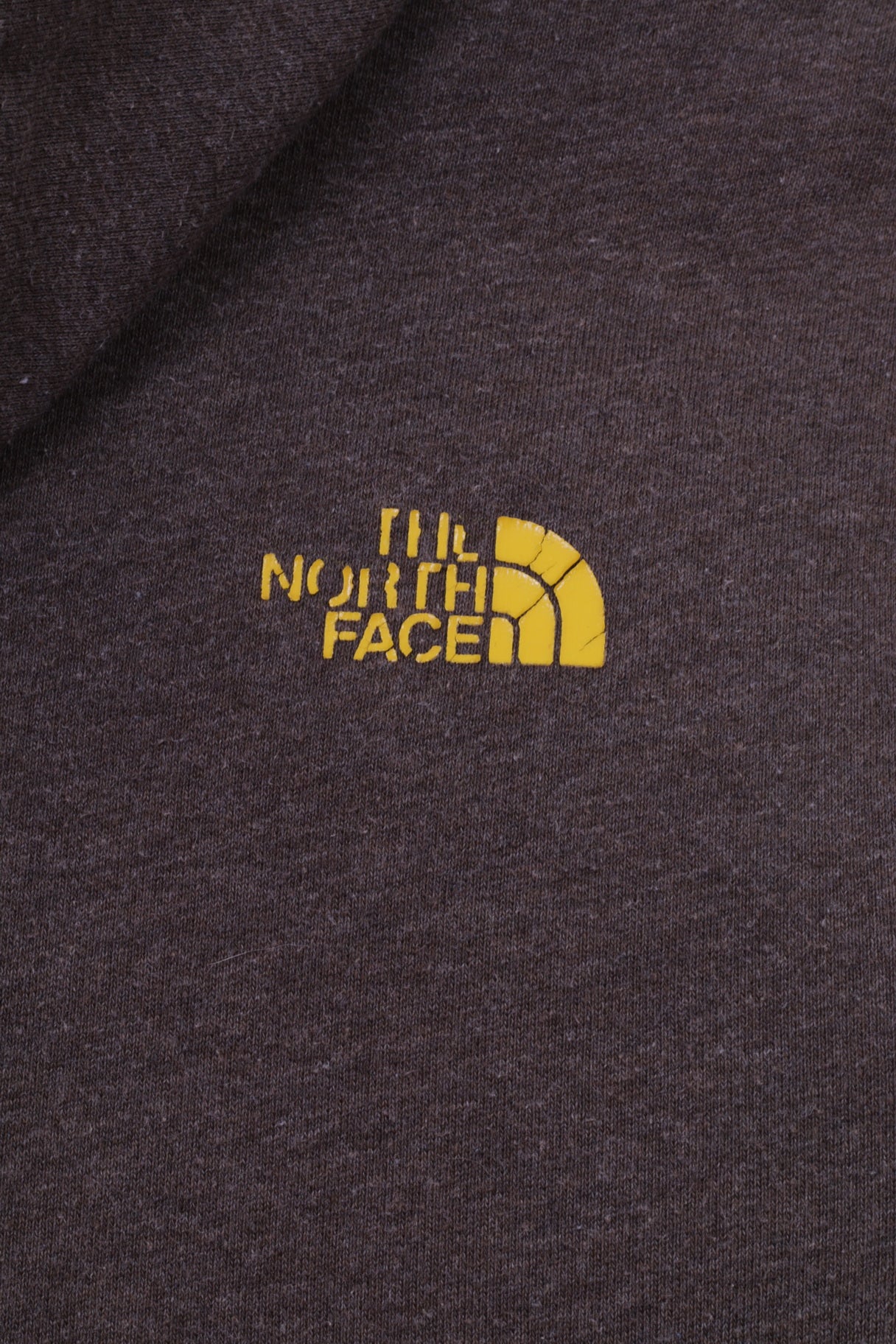 The North Face Mens XS Sweatshirt Brown Cotton Graphic Logo Kangaroo Pocket Hoodie - Image 7