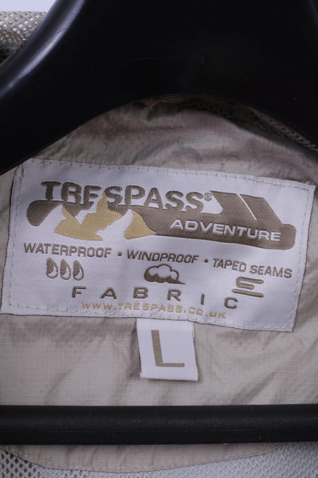 Trespass Womens L Jacket Navy Nylon Waterproof Adventure Outdoor Hooded Top - Image 3