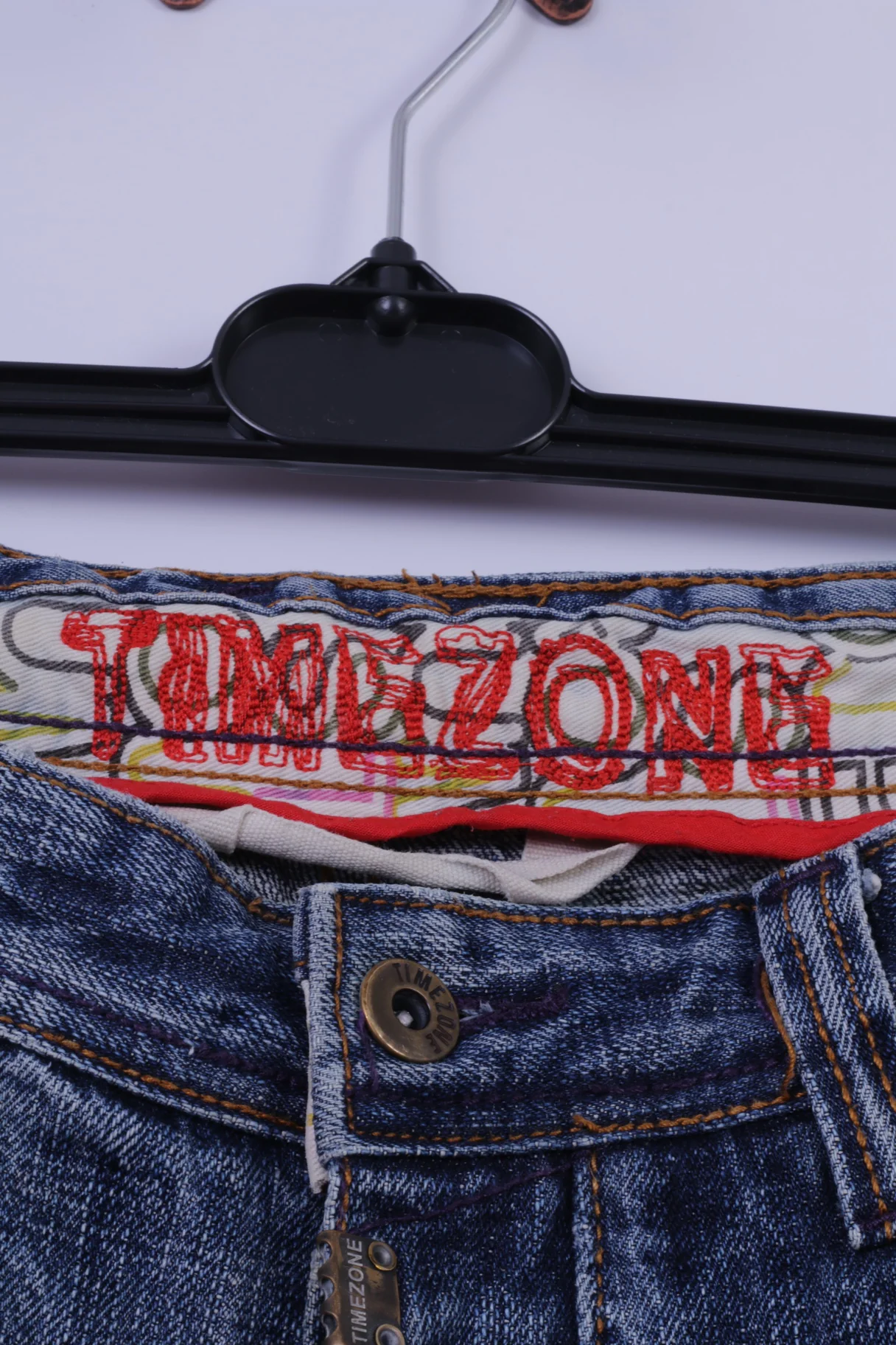 Timezone Mens W34 L34 Jeans Trousers Blue Cotton Style Willis Straight Leg Pants - Image 4