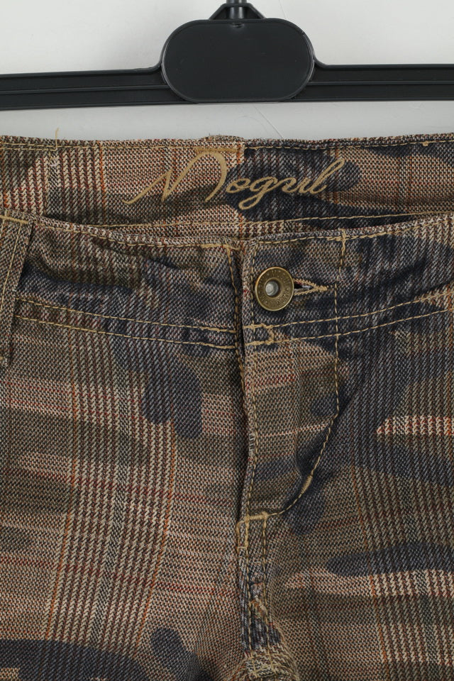 Mogul Womens 25 Trousers Brown Moro Camuflage Bootcut Leg Pants - Image 2