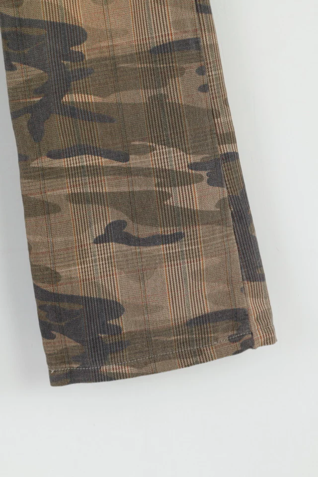 Mogul Womens 25 Trousers Brown Moro Camuflage Bootcut Leg Pants - Image 3