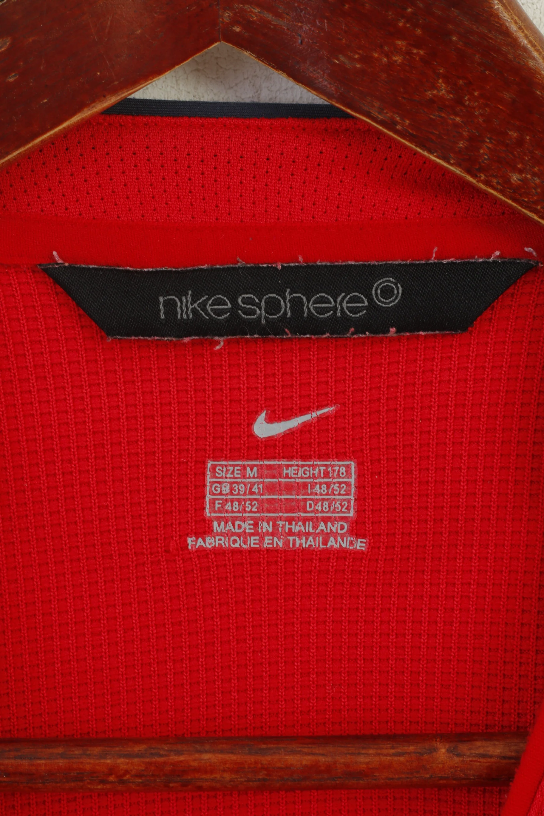 Nike Men M Shirt Red Team Sportia Simrishamn Football Vintage Jeraey Top - Image 4