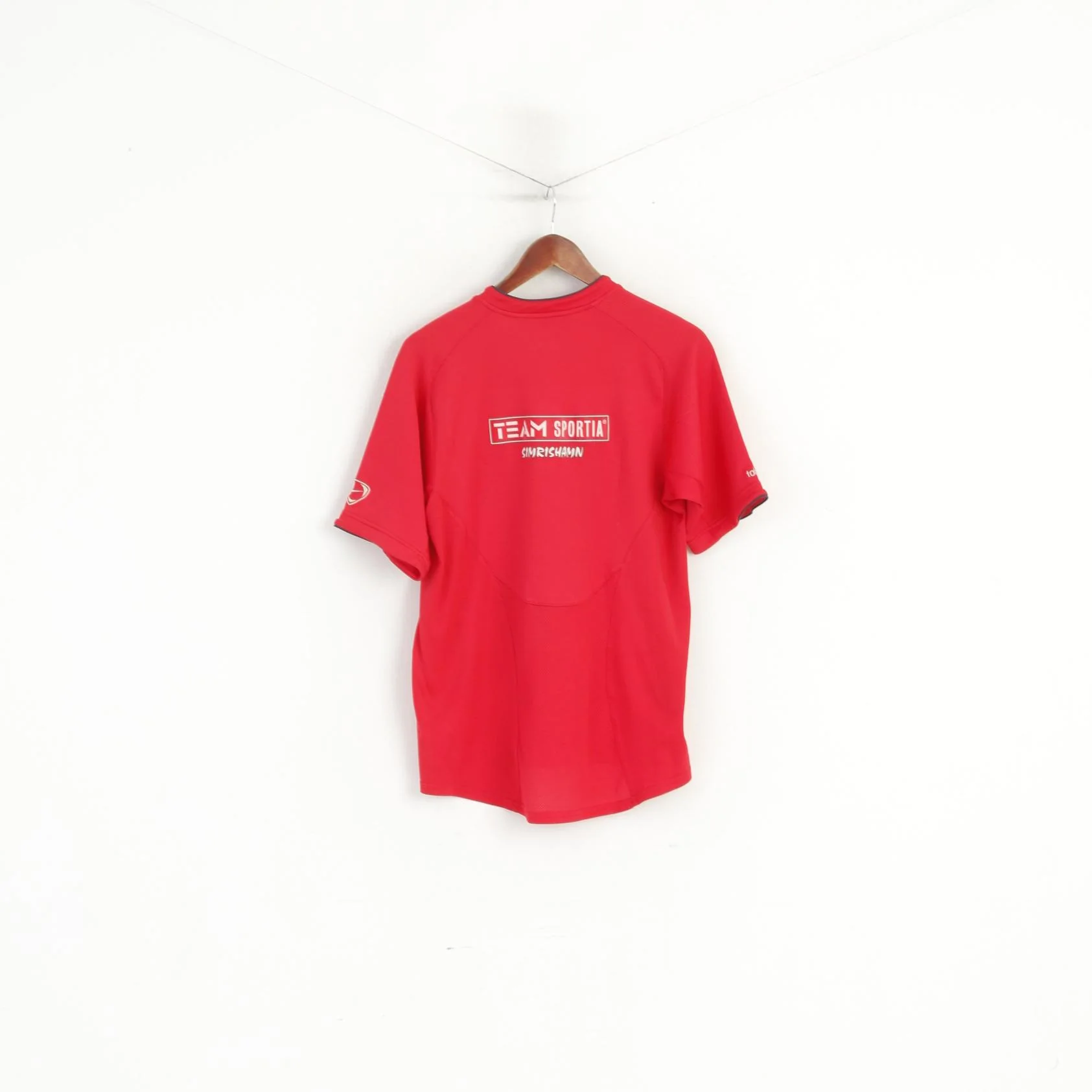 Nike Men M Shirt Red Team Sportia Simrishamn Football Vintage Jeraey Top - Image 6