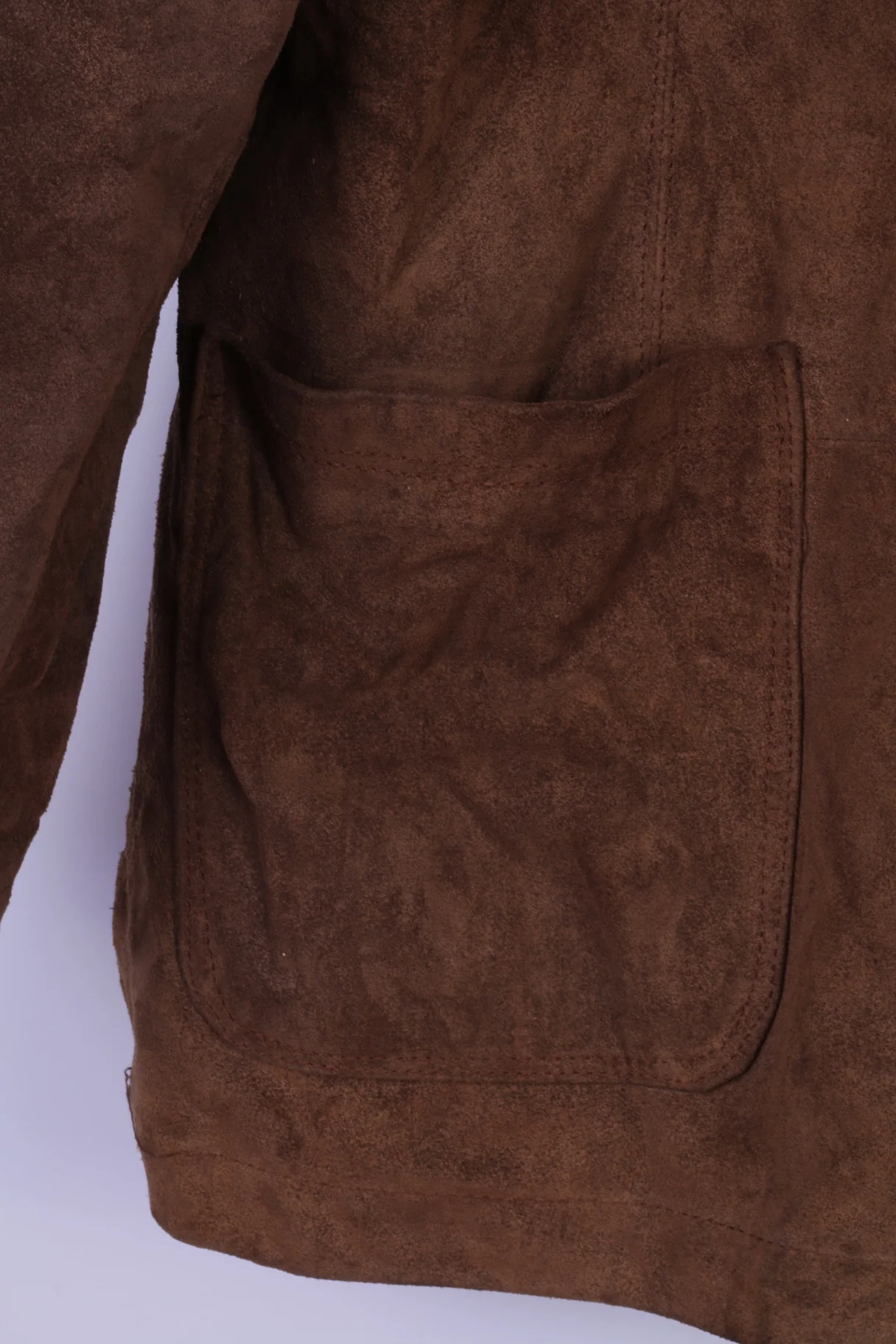 Privilegi Womens 48 XL Jacket Brown Vintage Leather Suede Designed in Italy Jacket - Image 3
