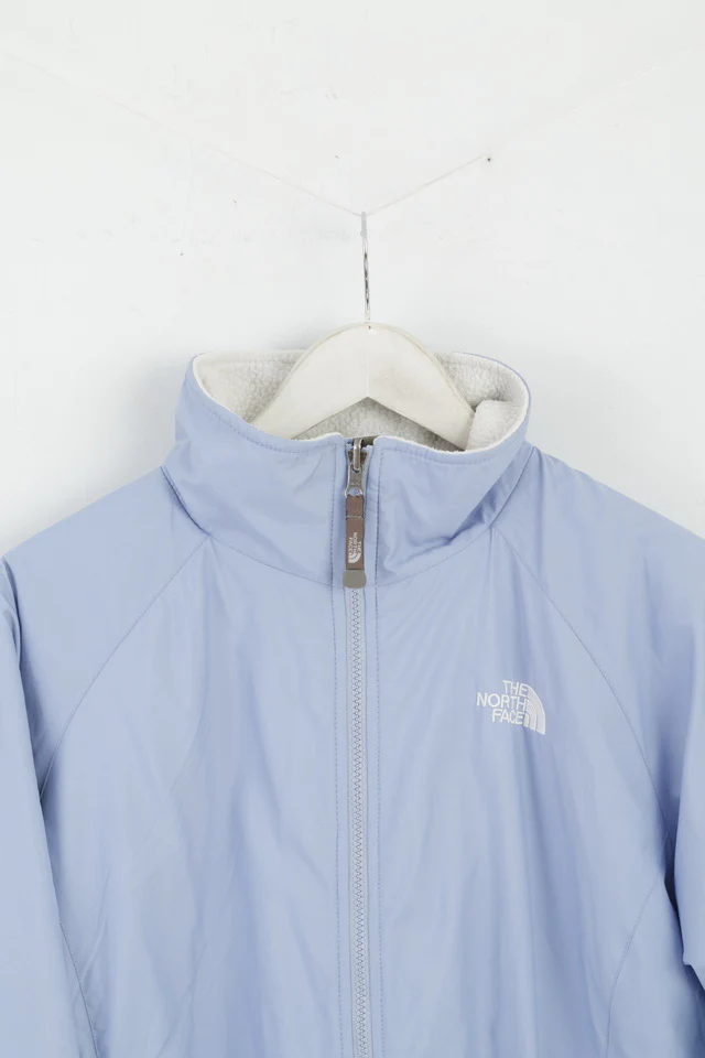 The North Face Womens XL Jacket Blue Fleece Lined Vintage Full Zipper Outdoor Top - Image 2