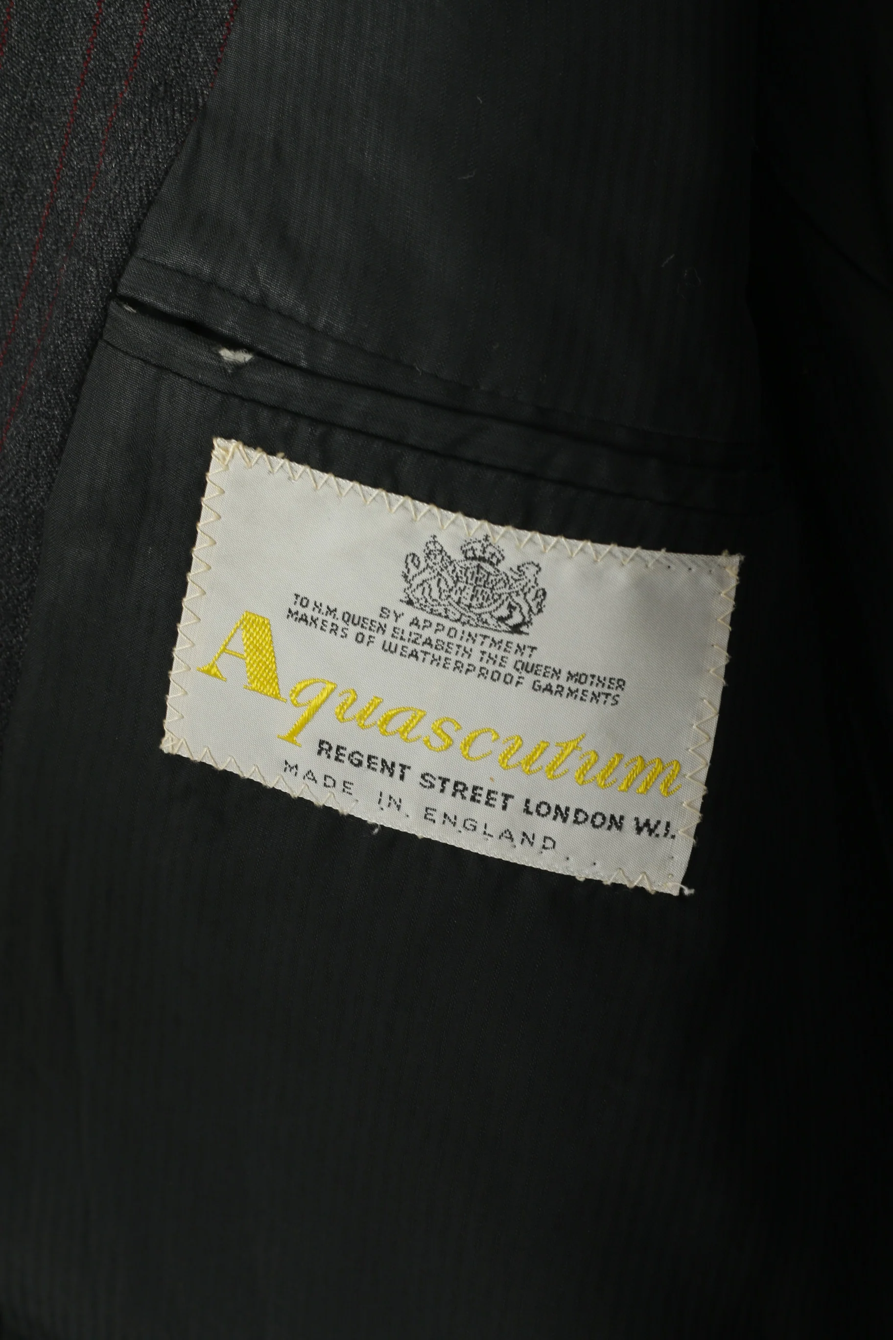 Aquascutum London Men 40 Blazer Grey Striped Wool Alfred Sayers Single Breasted Jacket - Image 4