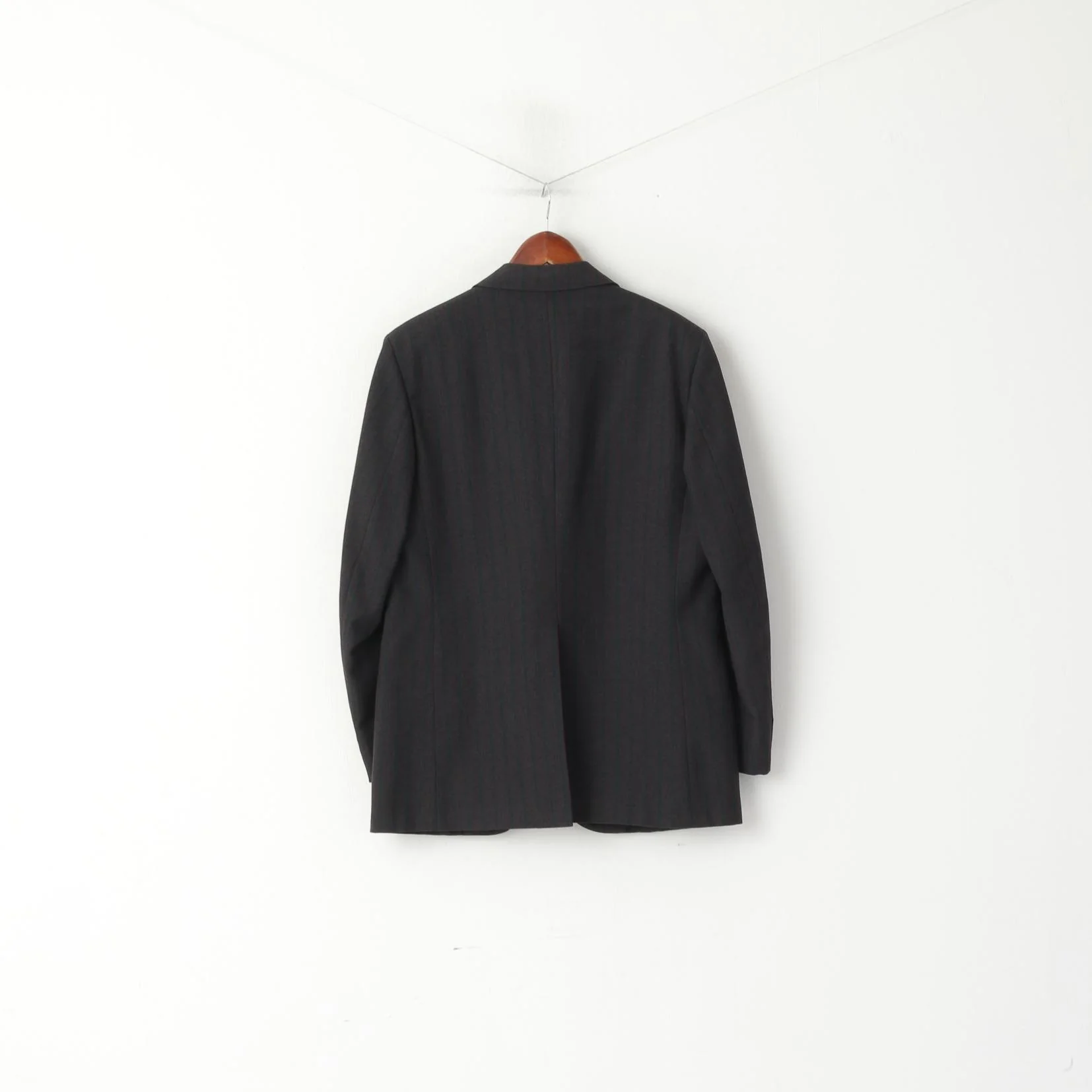 Aquascutum London Men 40 Blazer Grey Striped Wool Alfred Sayers Single Breasted Jacket - Image 7