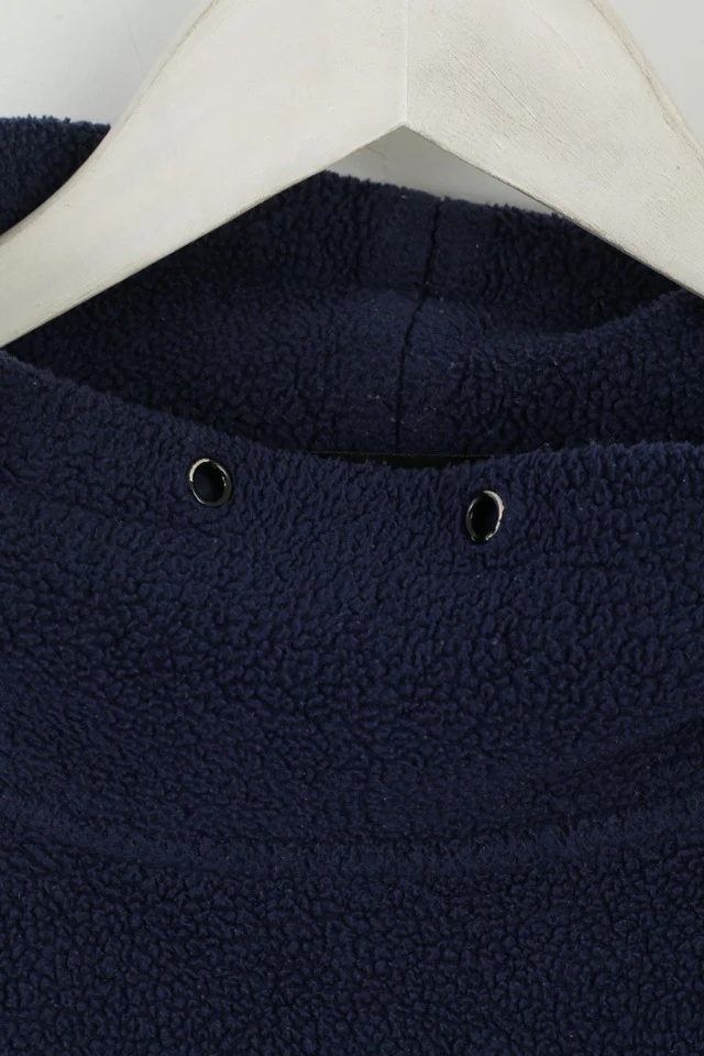Thomas Burberry SPORT Mens L Fleece Top Navy Blue Vintage Sweatshirt Top - Image 6