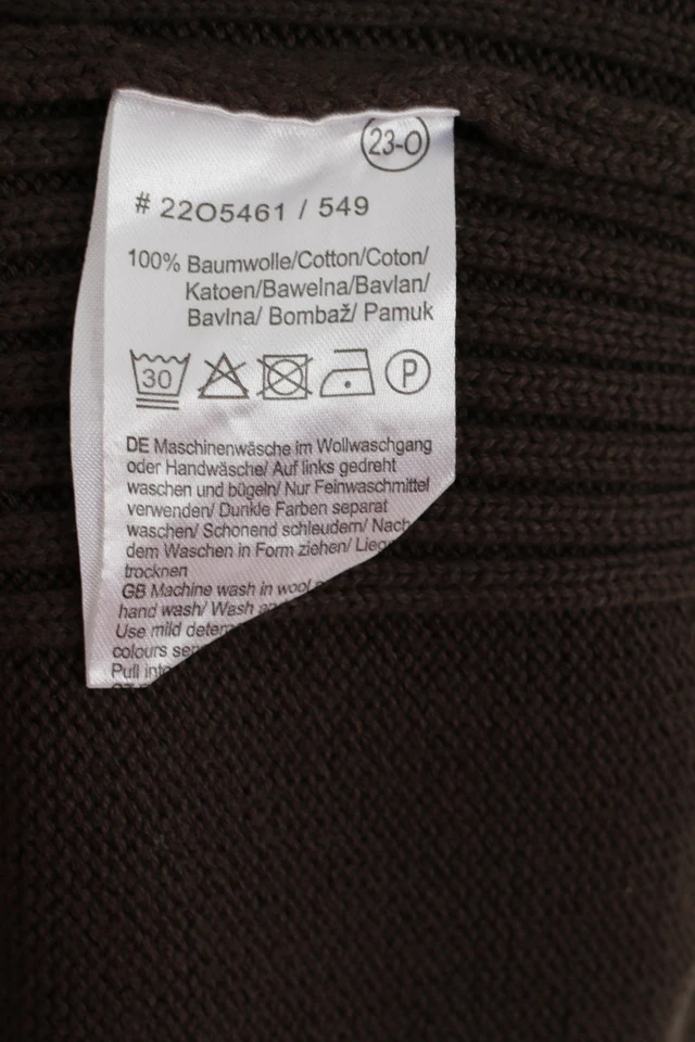 LERROS Mens L Jumper Brown Cotton Whistler Emroidered Zip Neck Sweater - Image 5