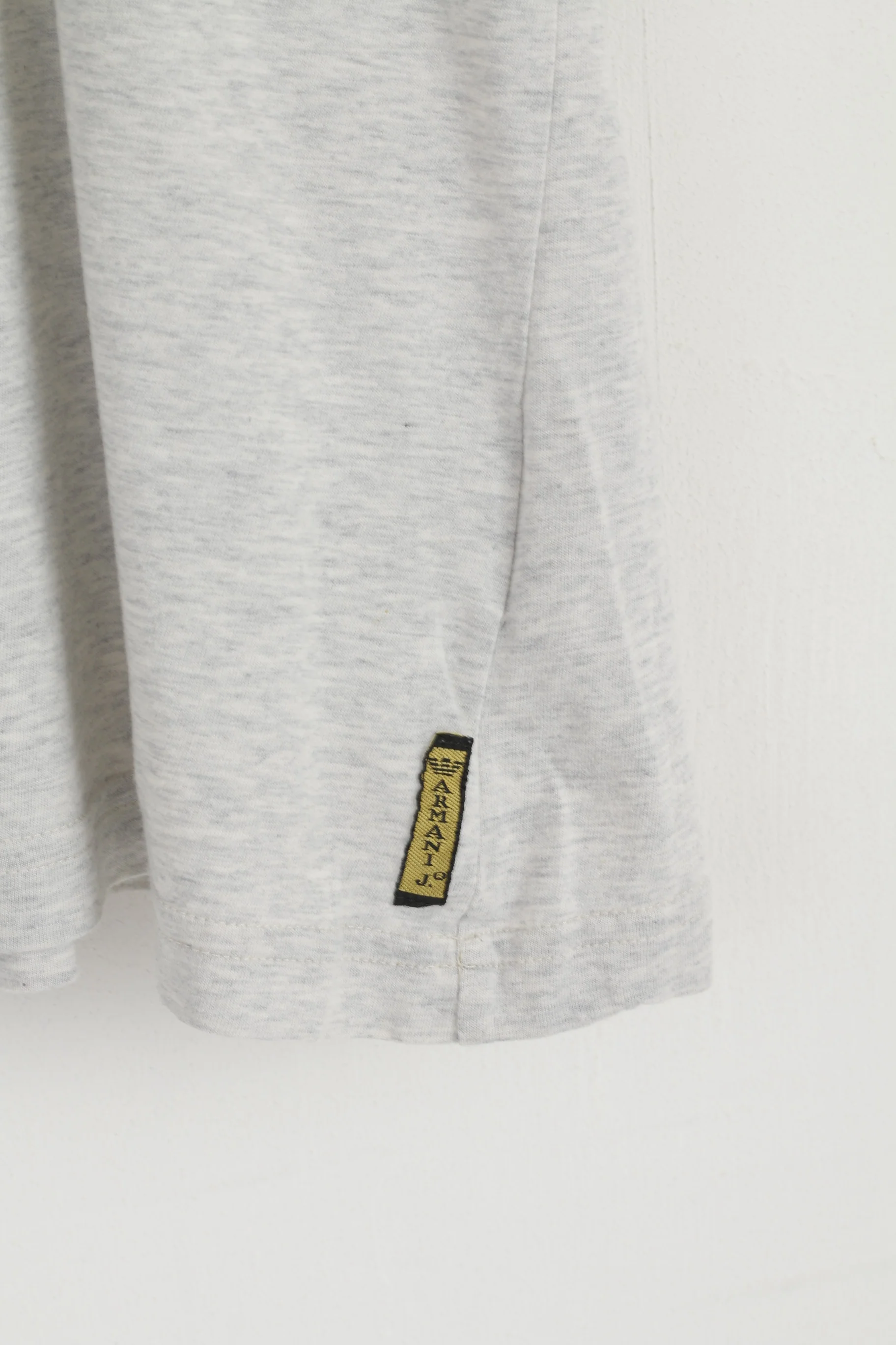 Armani Jeans Men L (S) Shirt Grey Graphic AJ Cotton Summer Crew Neck Top - Image 3