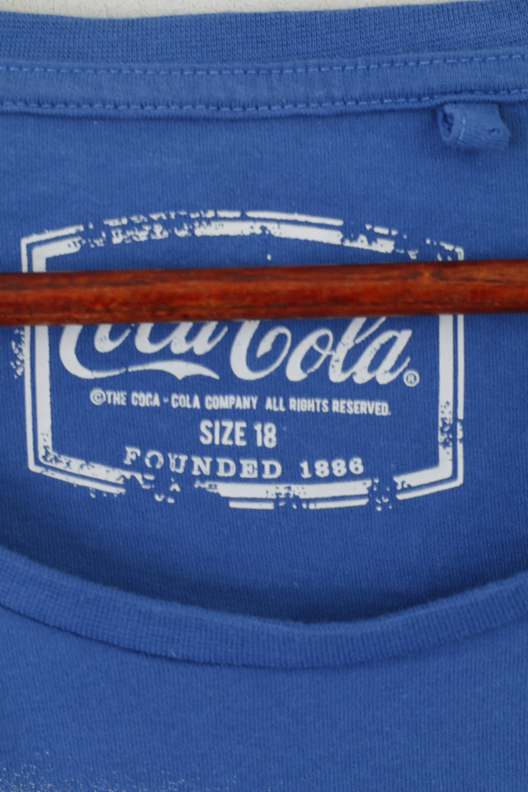 George Women 18 46 XL Shirt Blue Cotton Coca Cola Winter Bear Sport Top - Image 3