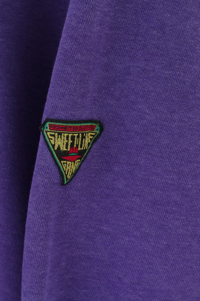 Sweet Line Gang Of Geneva Women M Sweatshirt Purple Vintage Graphic Davos Switzerland Top - Image 3