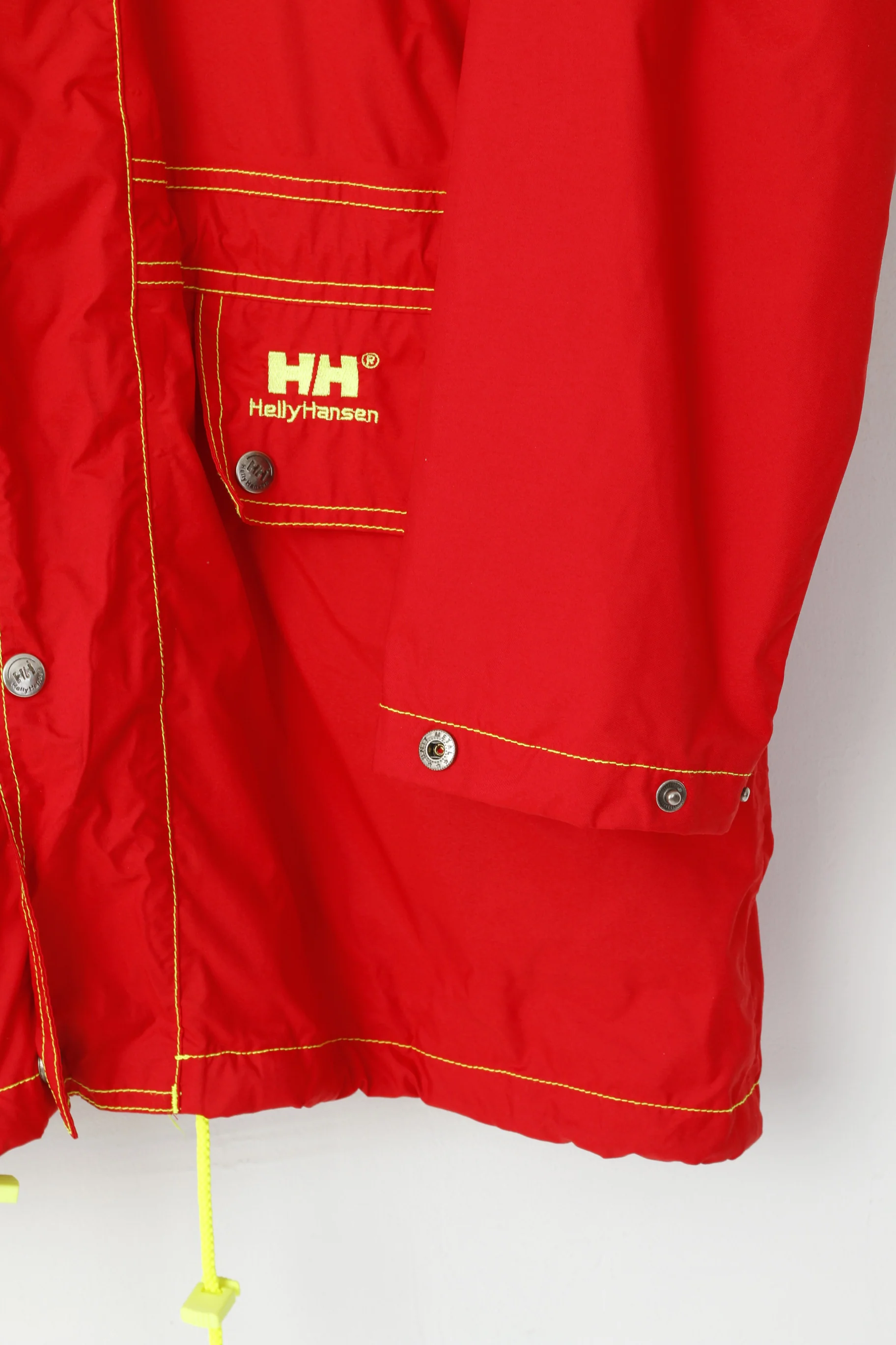 Helly Hansen Men L Jacket Red Outdoor Hooded Parka Full Zipper Sailing Top - Image 3