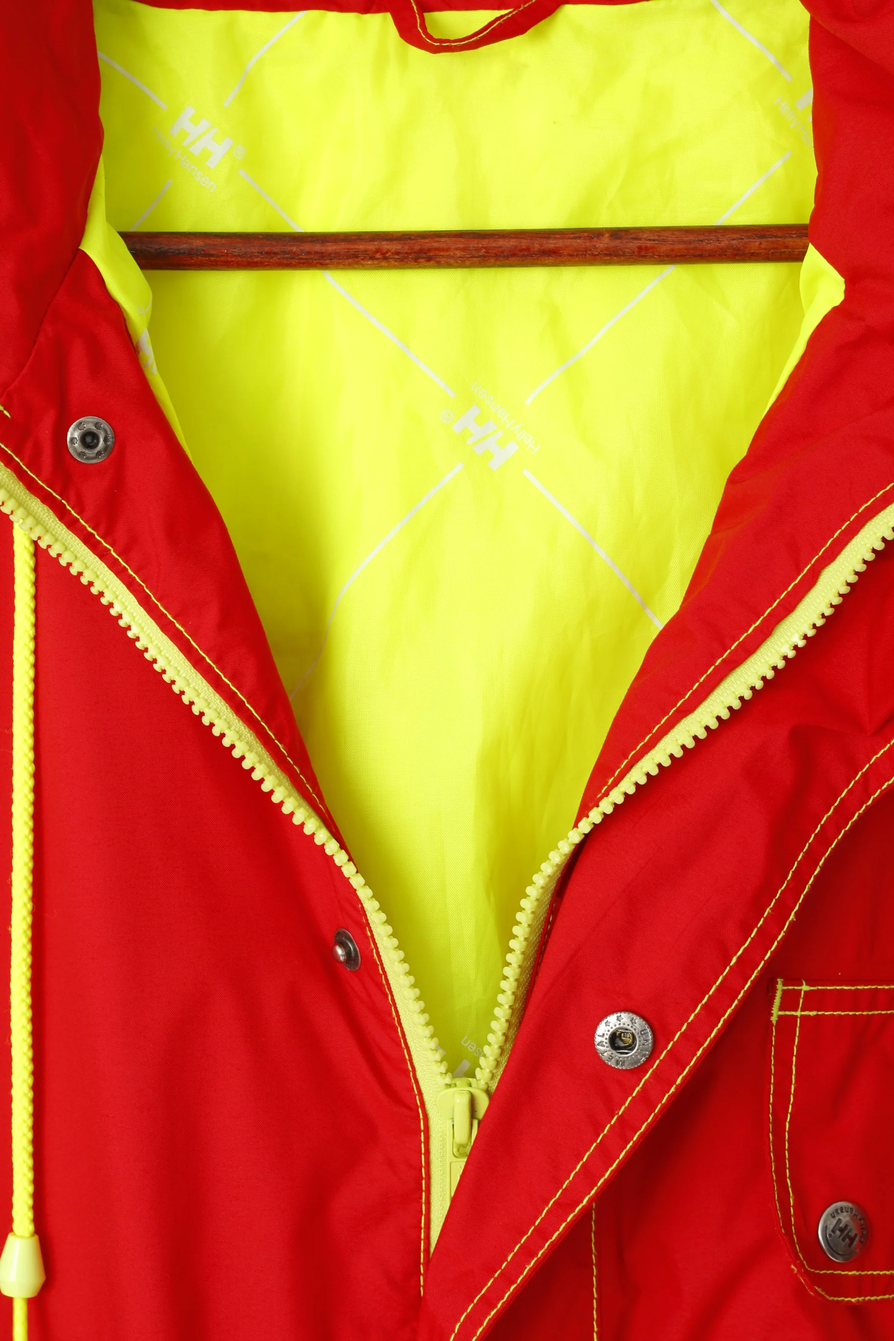 Helly Hansen Men L Jacket Red Outdoor Hooded Parka Full Zipper Sailing Top - Image 4