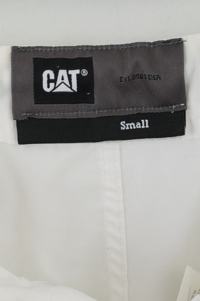 CAT Womens S Trousers White Castro Cotton Blend Lightweight Pants - Image 4