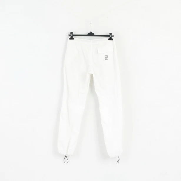 CAT Womens S Trousers White Castro Cotton Blend Lightweight Pants - Image 7