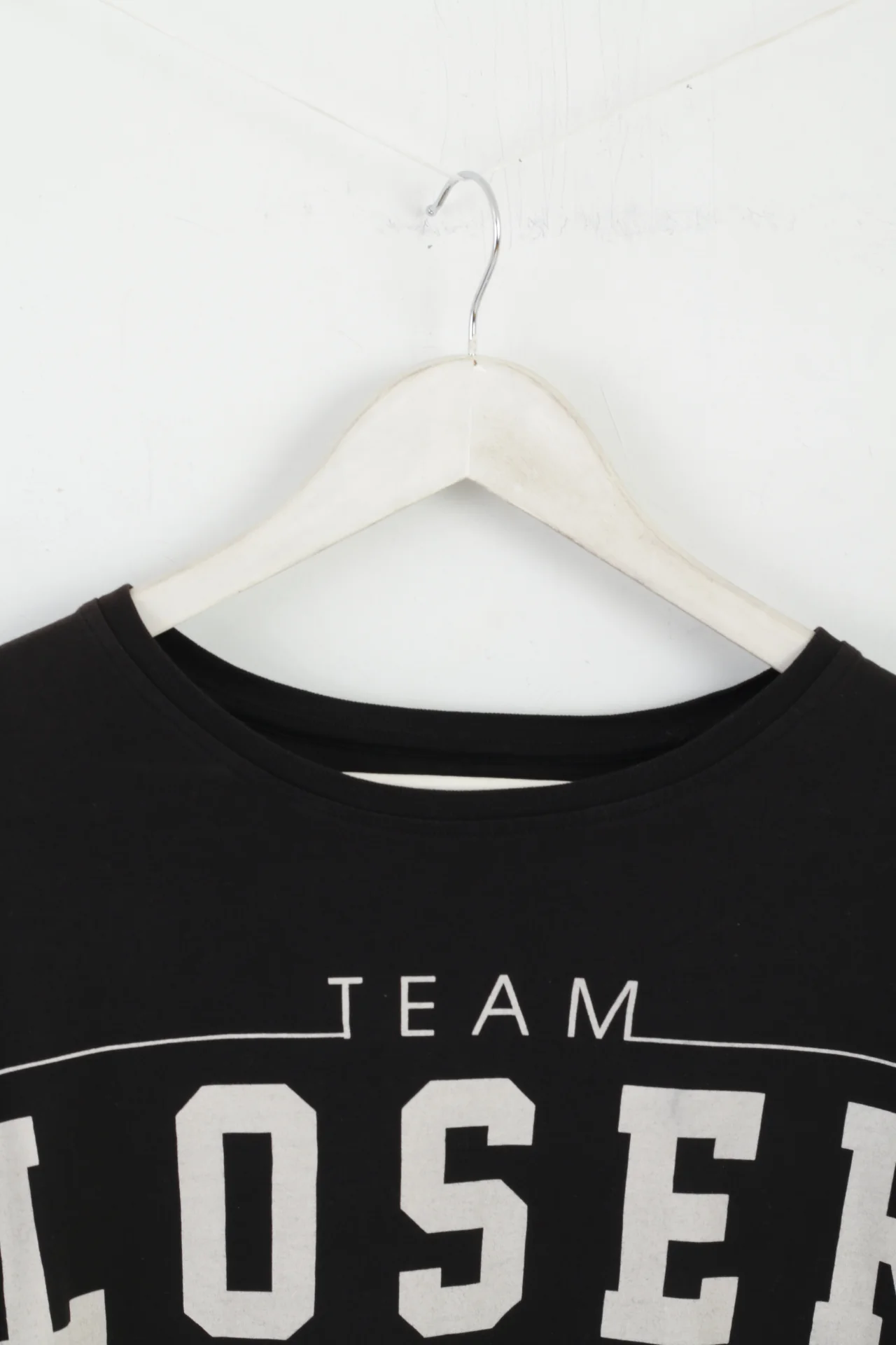 Criminal Damage Men S T-Shirt Black Cotton Mesh Sleeve Team Loser Top - Image 2