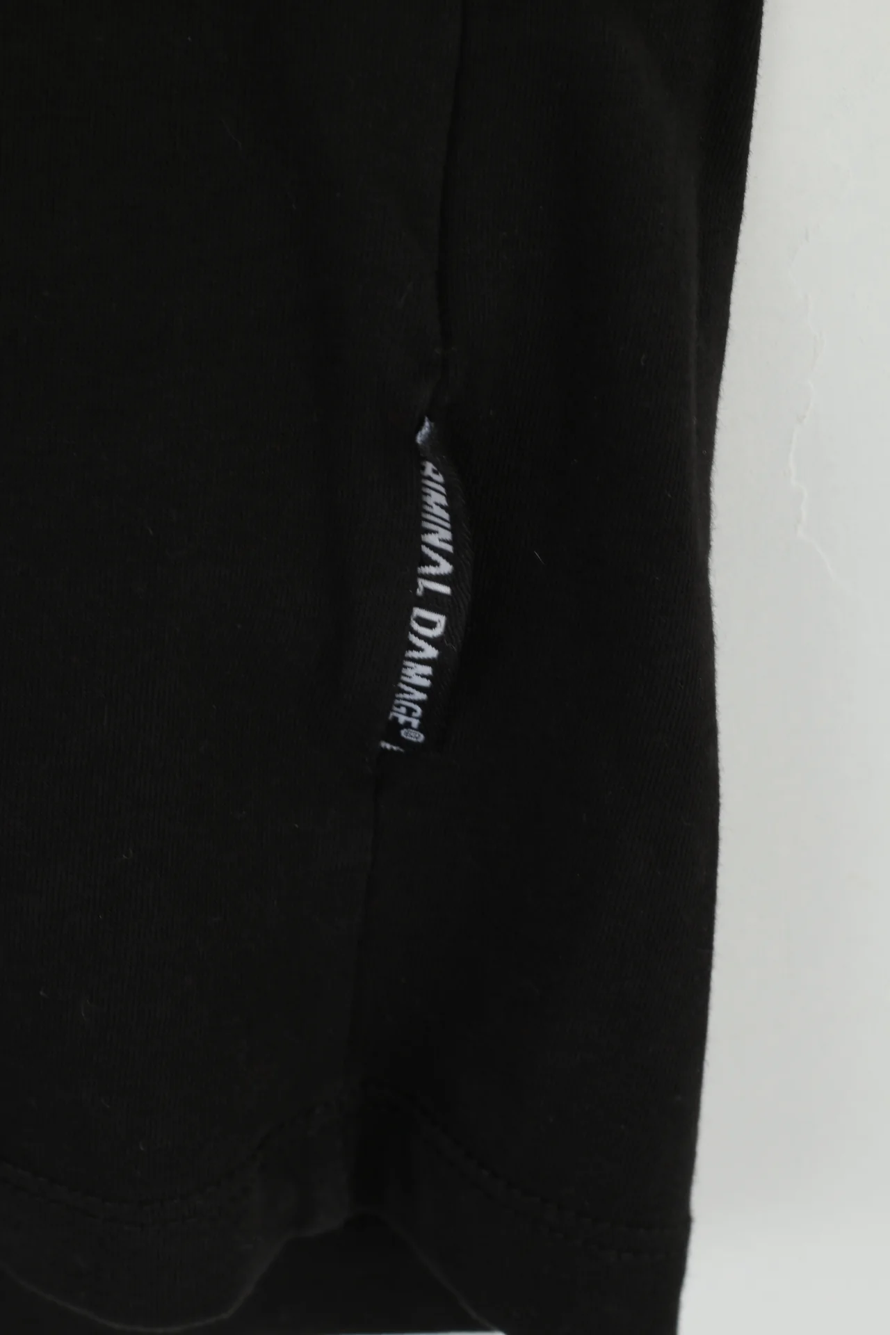 Criminal Damage Men S T-Shirt Black Cotton Mesh Sleeve Team Loser Top - Image 3