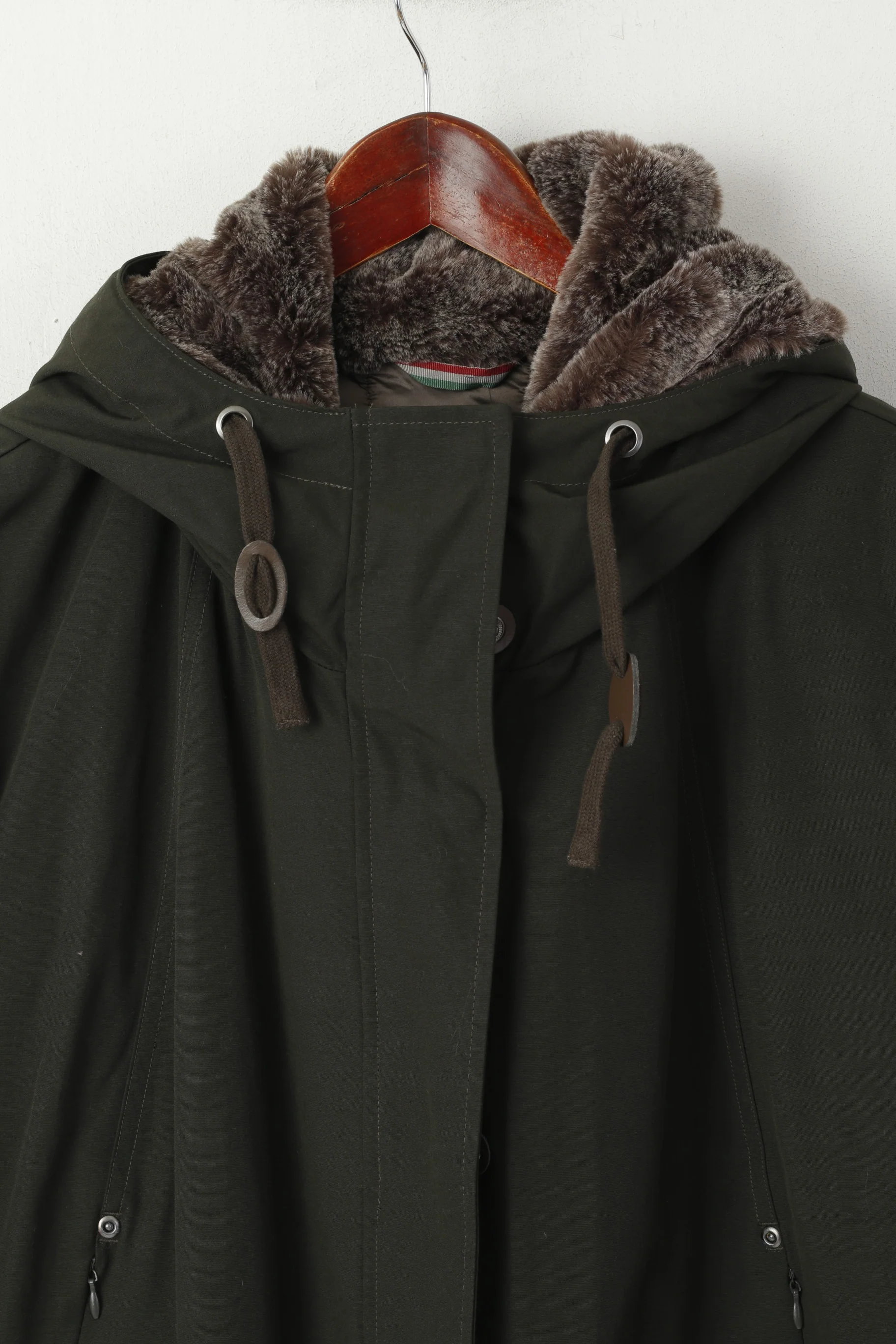 New Green Goose Women 54 60 3XL Jacket Green Removable Lining Hooded Warm Top - Image 2