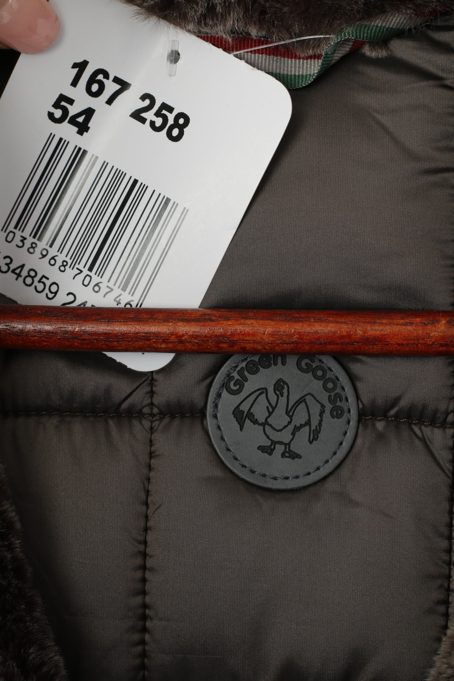 New Green Goose Women 54 60 3XL Jacket Green Removable Lining Hooded Warm Top - Image 5
