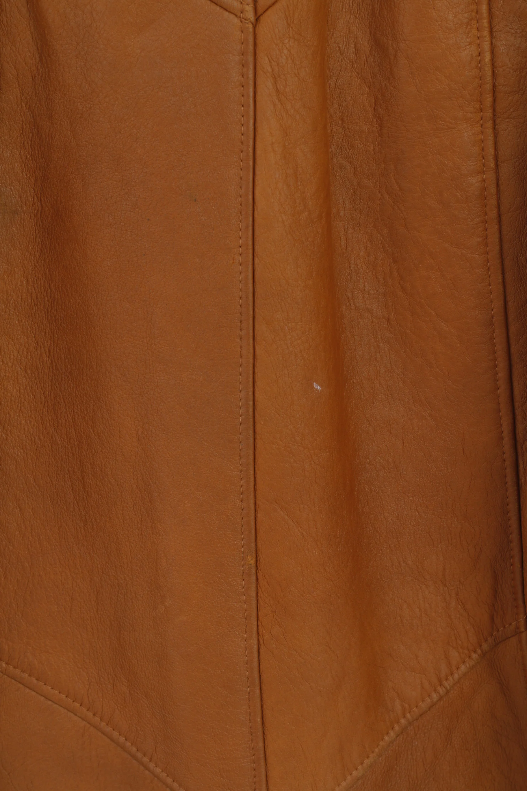 Frapelz Modell Women L Jacket Brown Leather Vintage 90s buttoned Long Top - Image 7