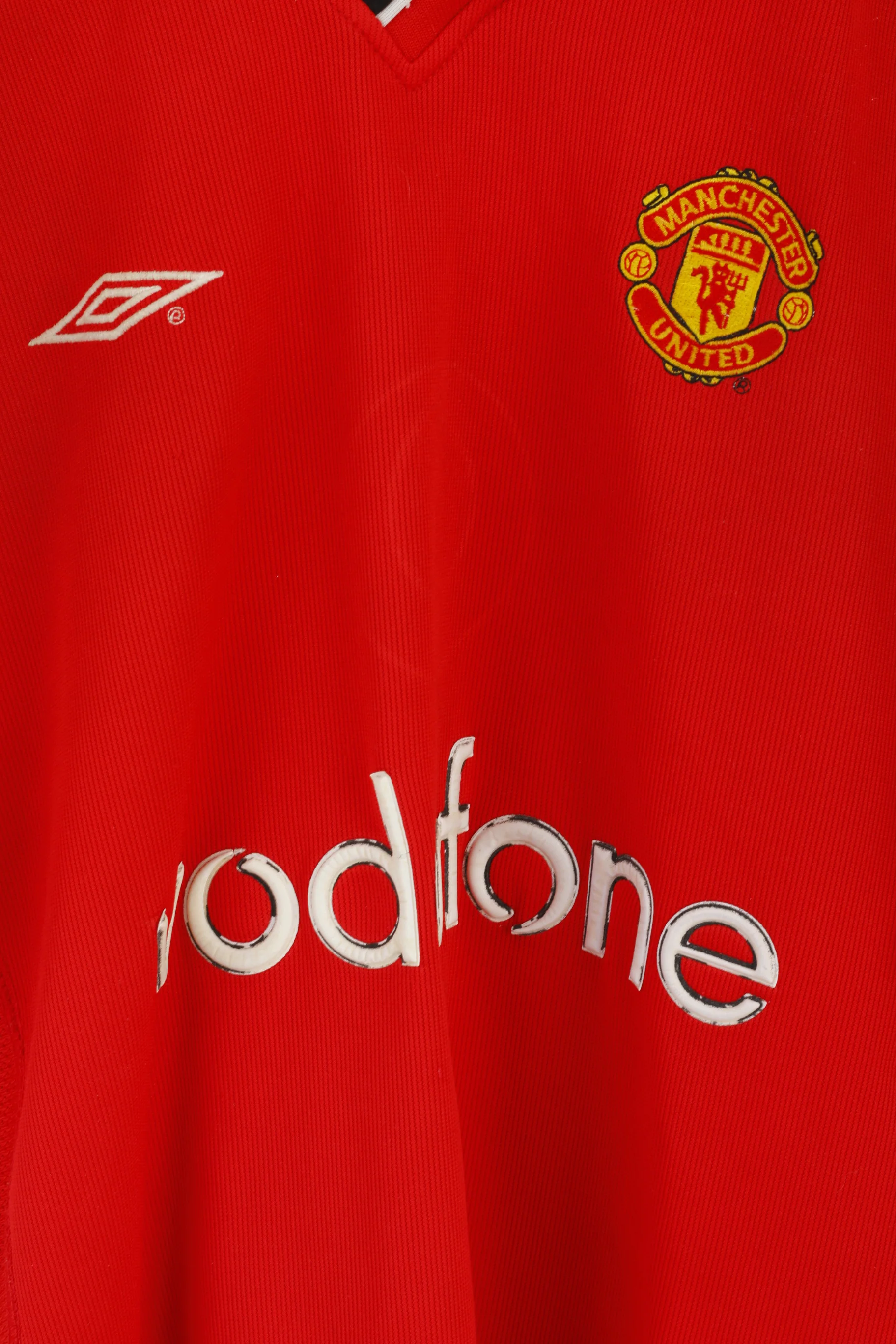 Umbro Men XL Shirt Red Manchester United Football Vintage Jersey Top - Image 2
