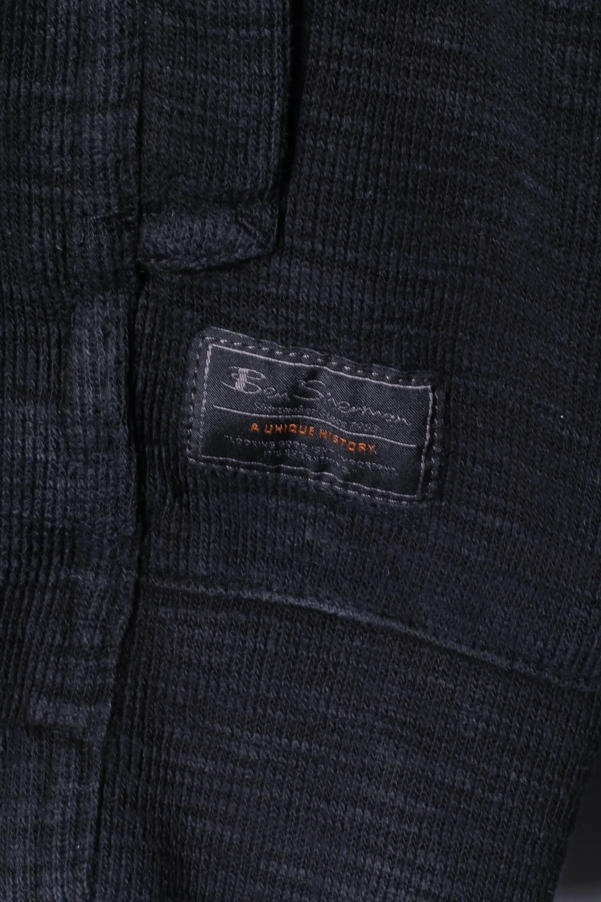 Ben Sherman Mens XL Sweatshirt Black Cotton Full Zip Casual Top - Image 4