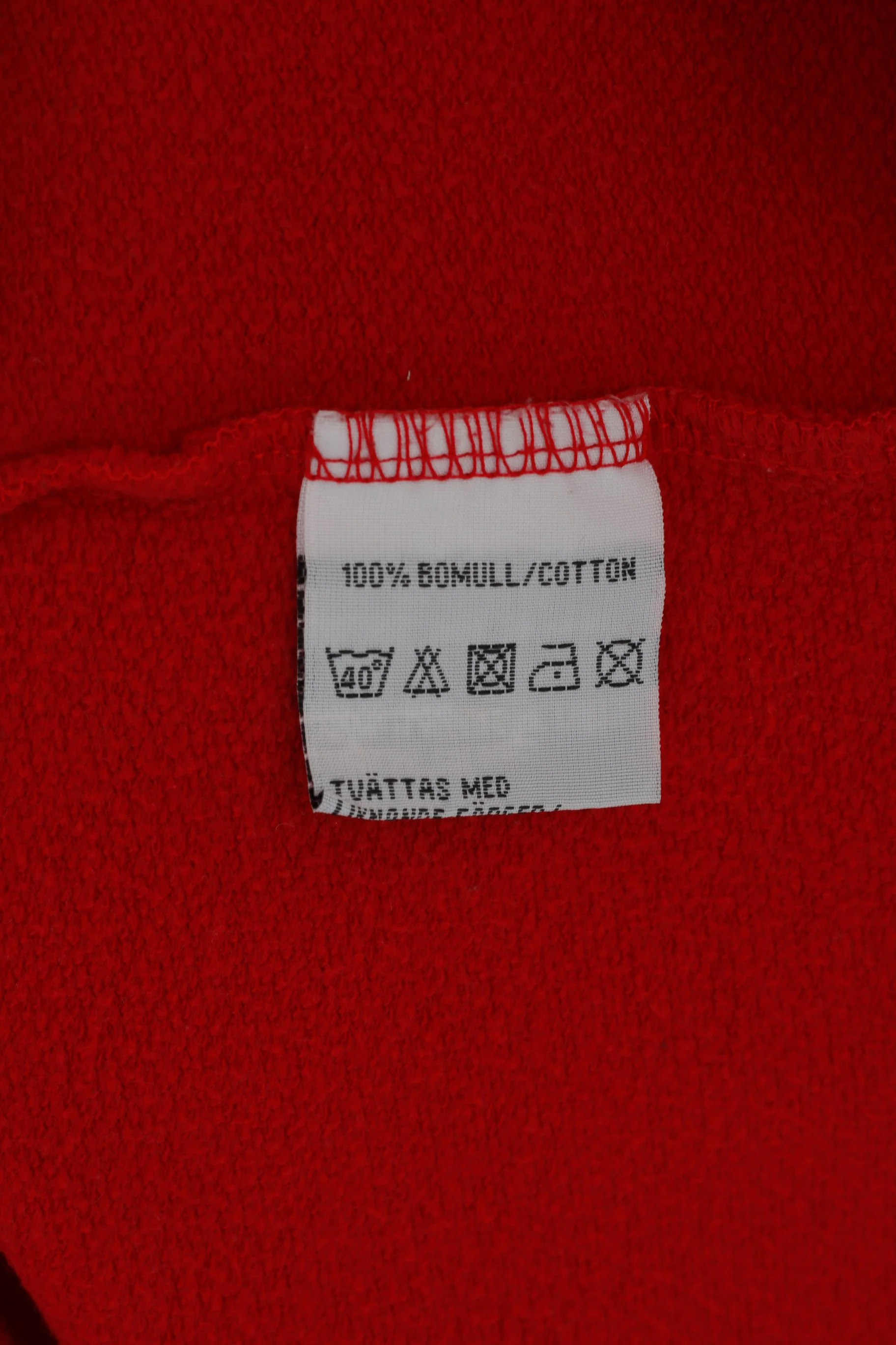 Etirel Women M Sweatshirt Red Cotton Heritage Campus Sportswear Hooded Top - Image 5