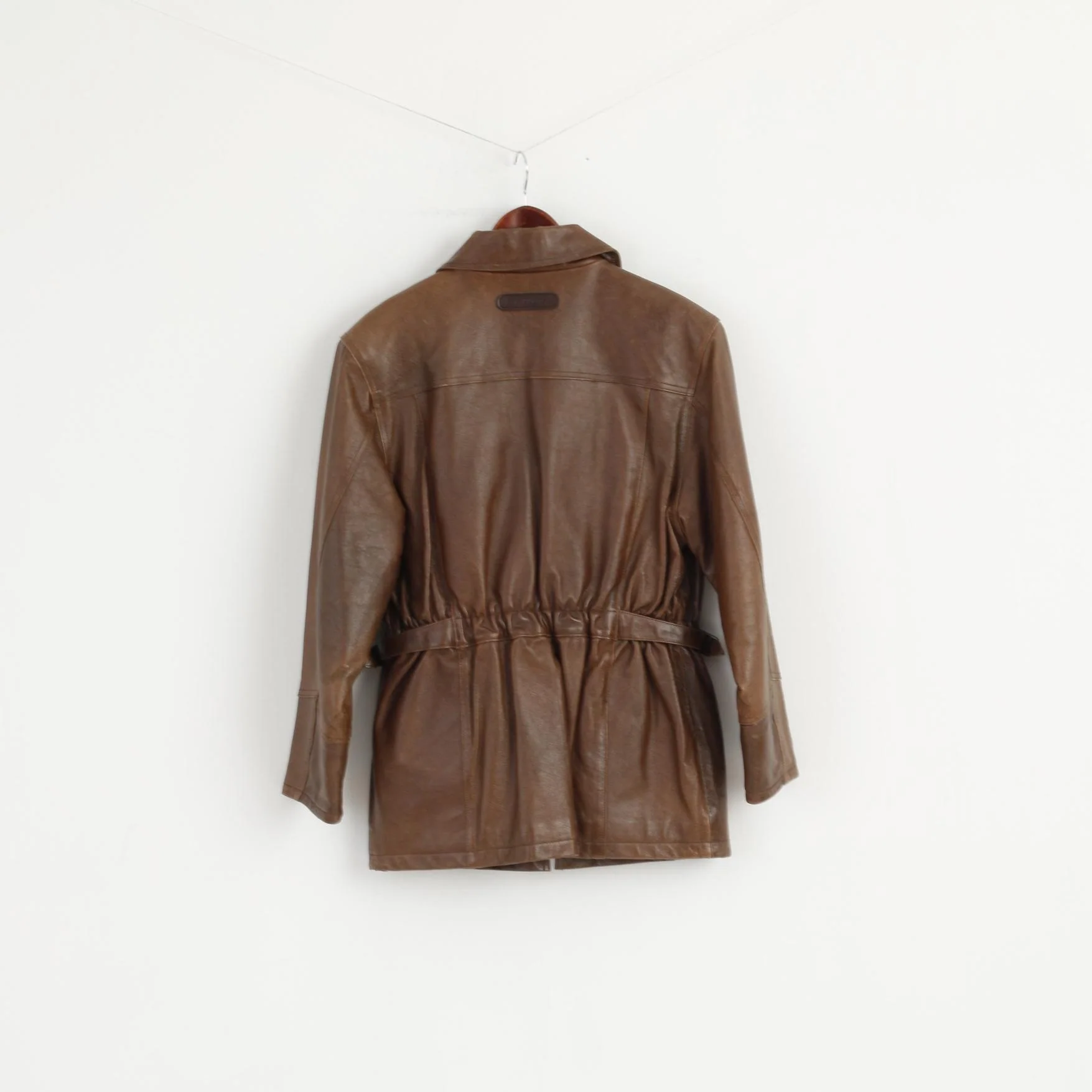Hollies Women S Jacket Brown Pig Leather Vintage Biker Heavy Casual Top - Image 8