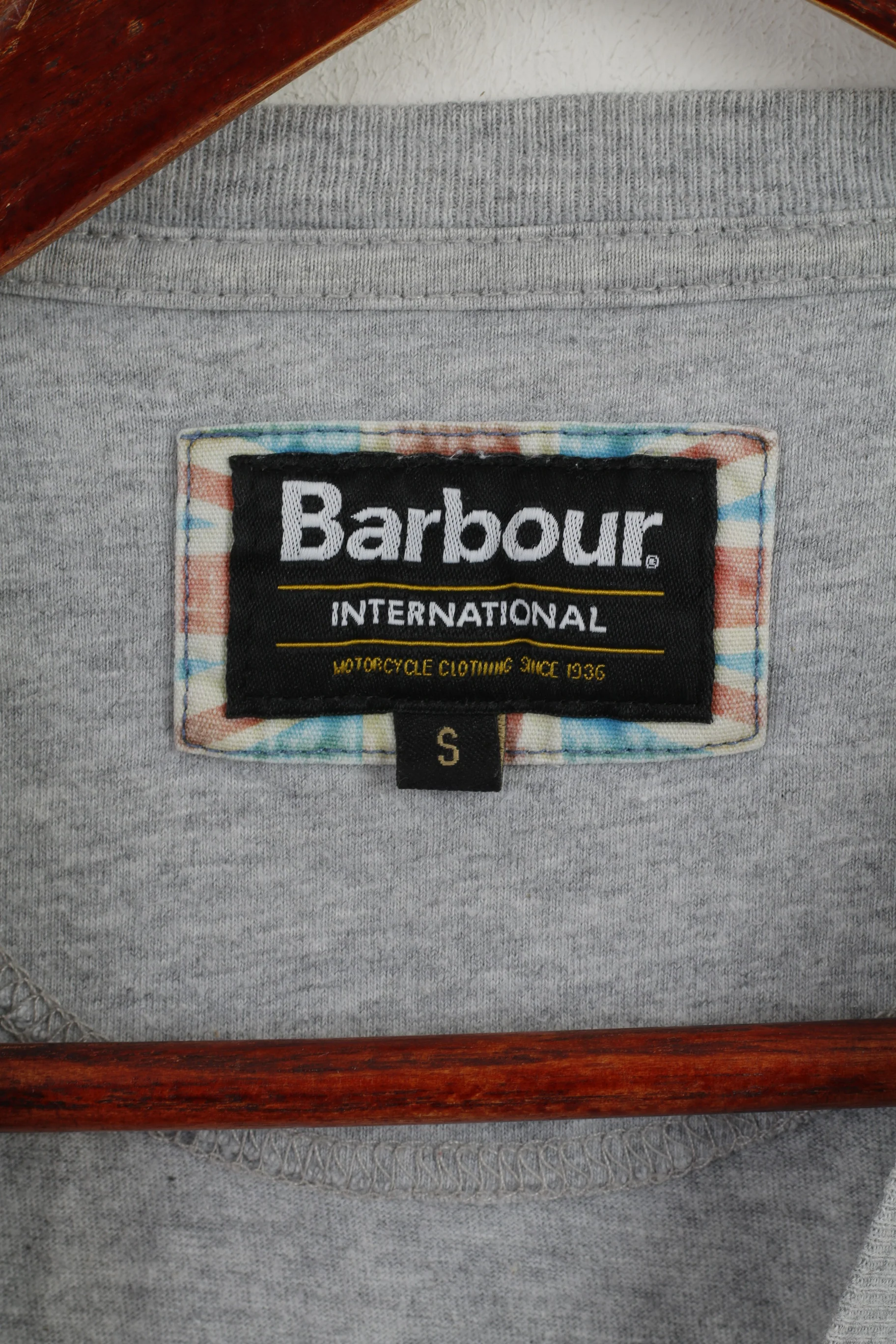 Barbour International Men S T-Shirt Grey Cotton Graphic British Standard Top - Image 3