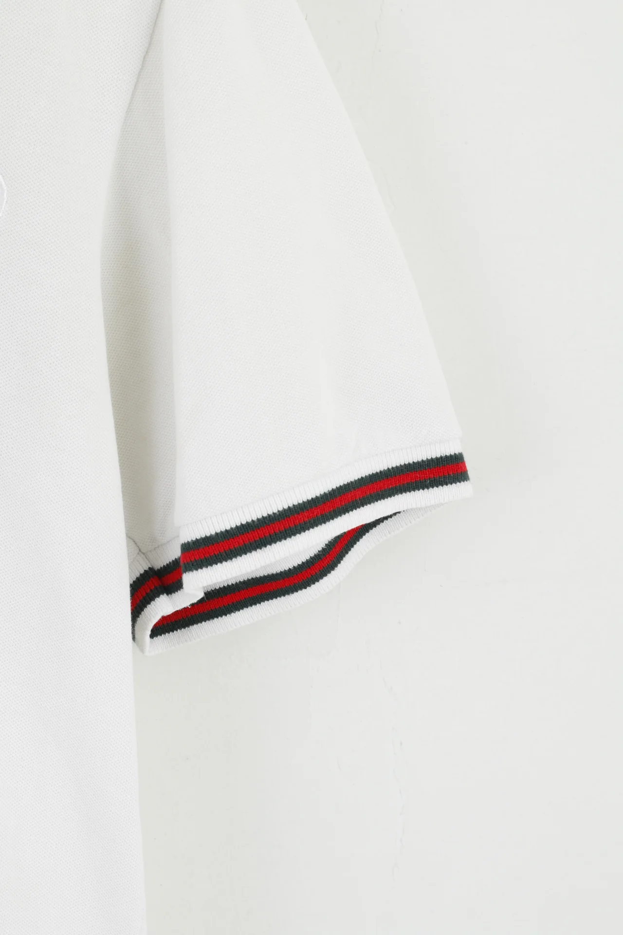 Gucci Men S Polo Shirt White Classic Detailed Buttons Stretch Fit Top - Image 3