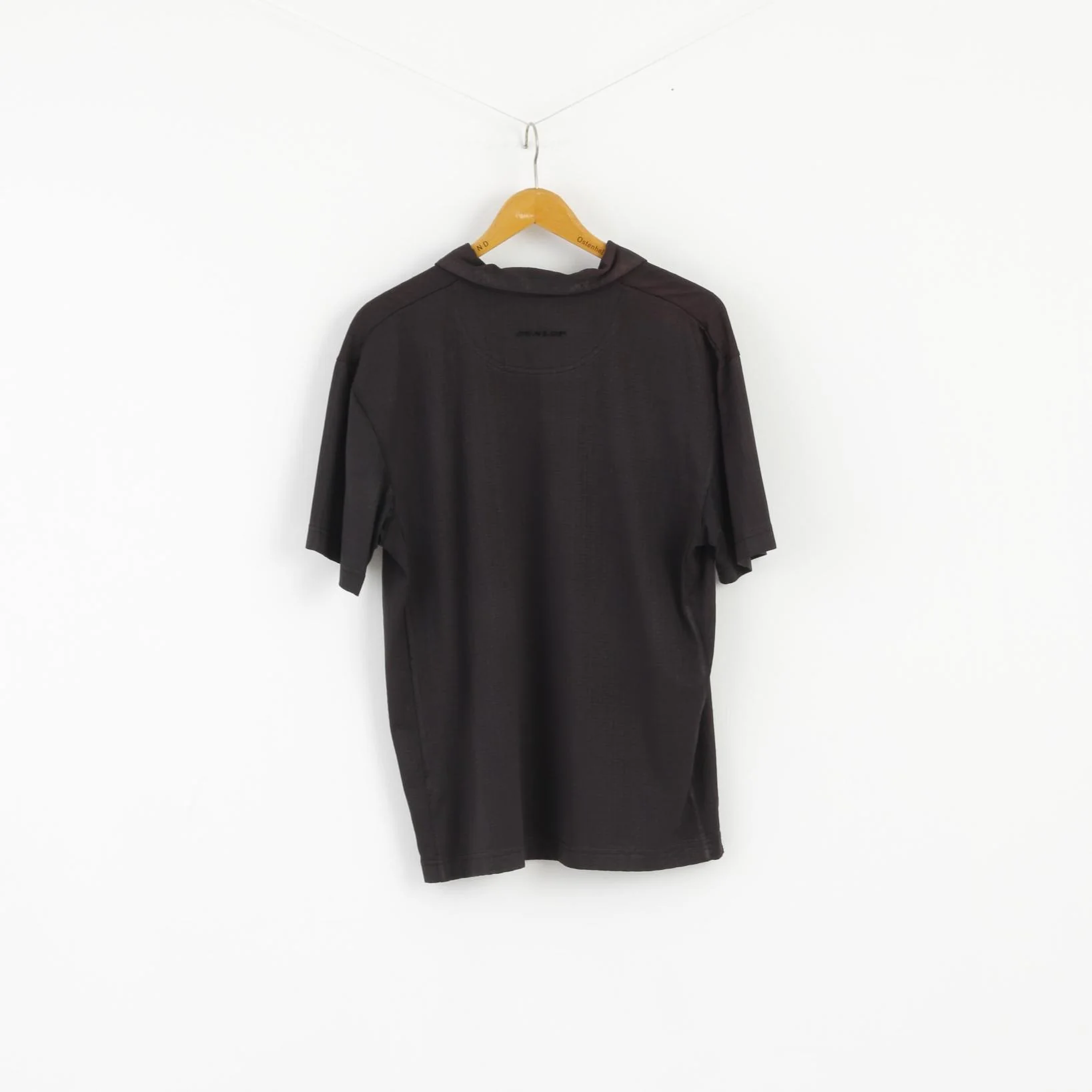 Dunlop Golf Classic Men L Polo Shirt Black Shiny Detailed Buttons Plain Top - Image 7