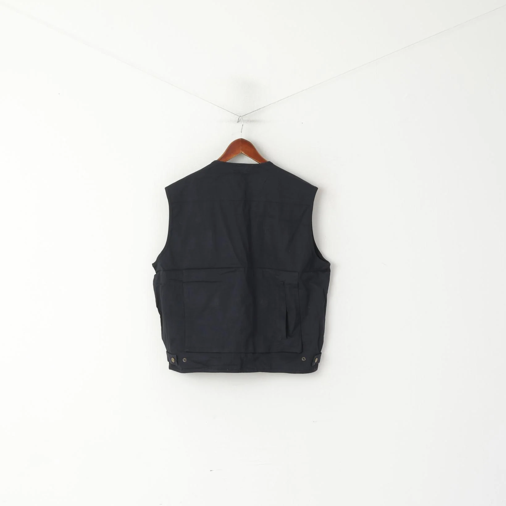 Biltema Men XL Vest Navy Cotton Hunting Multi Pocket Sport Waistcoat - Image 7