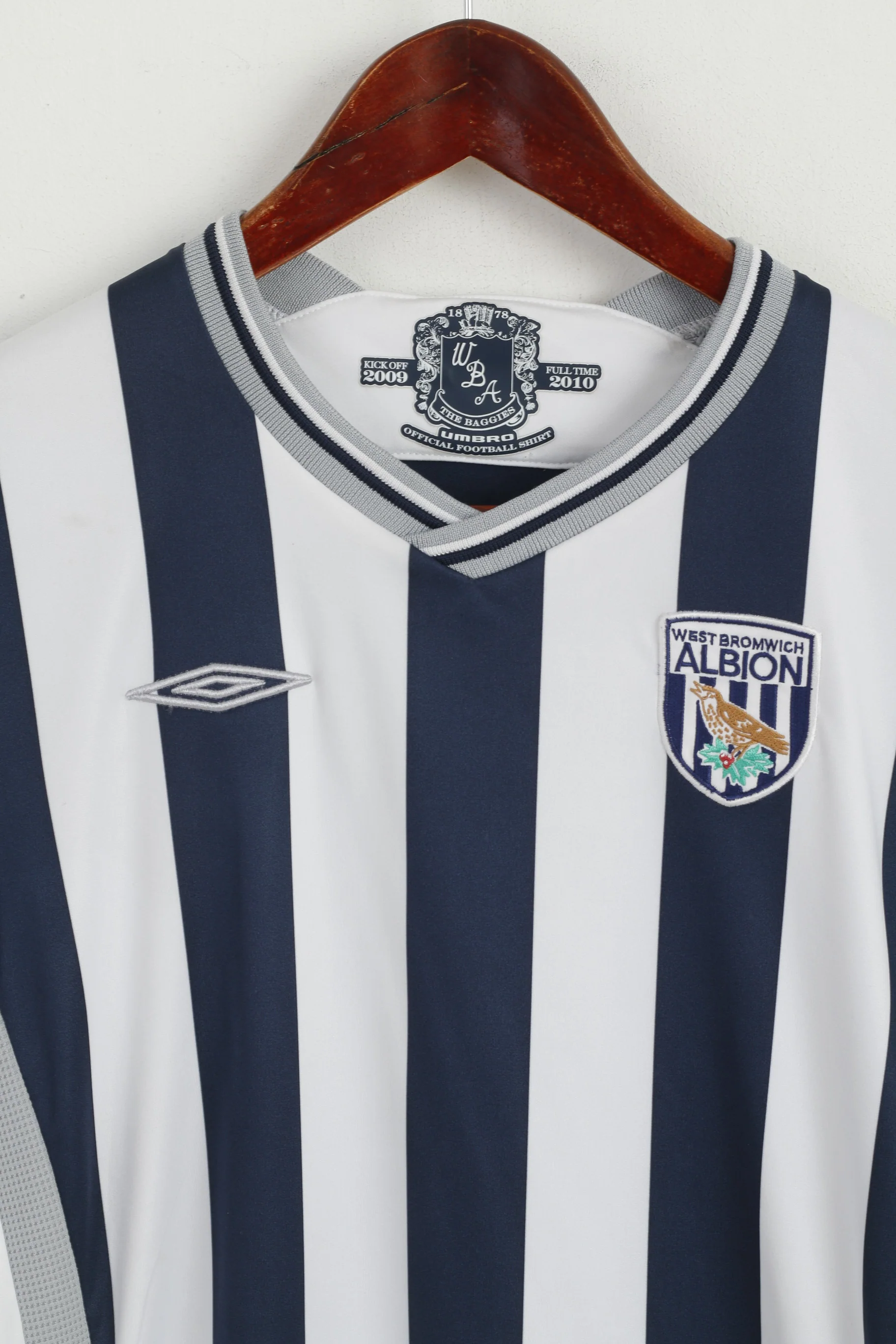 Umbro WBA Youth 10-12 Age Shirt West Bromwich Albion 2009/2010 Football #7 Jersey - Image 2