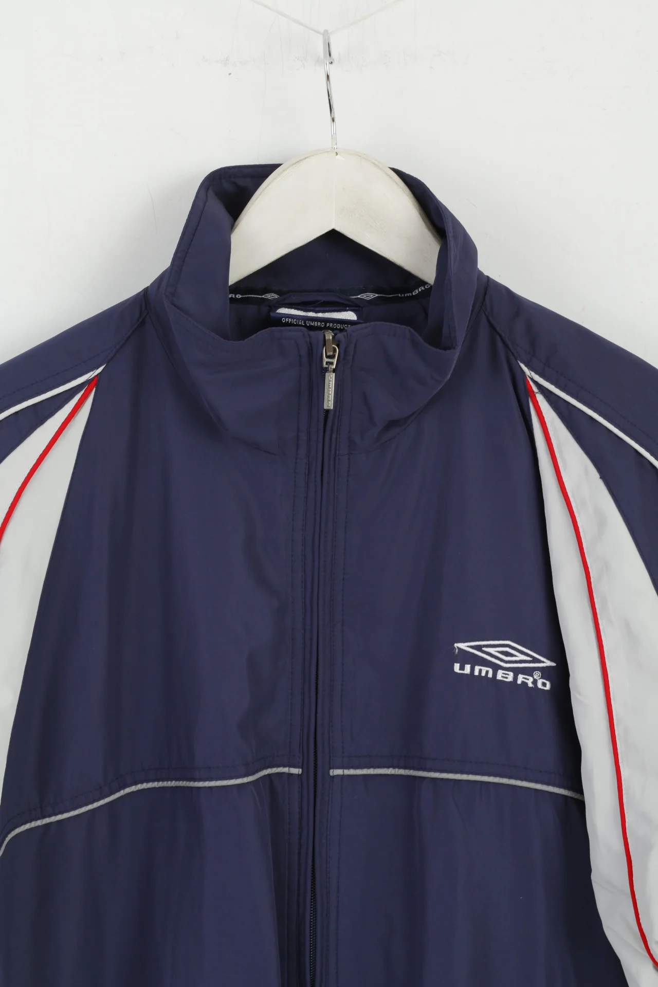 Umbro Men S (M) Jacket Navy Mesh Lined Active Sportswear Bomber Zip Up Top - Image 2