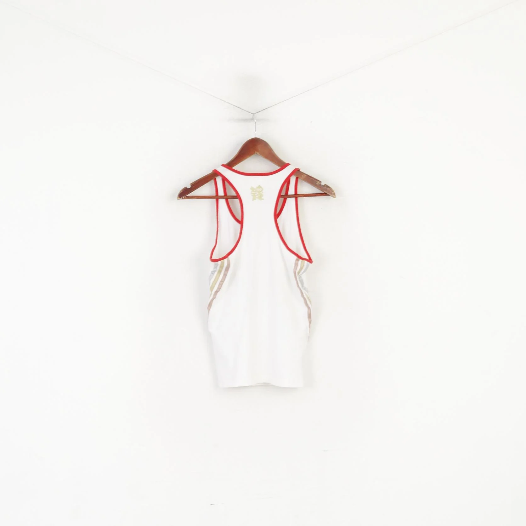Adidas Women 12 38 S Shirt White Cotton London 2012 GBR Sport Tank Top - Image 6