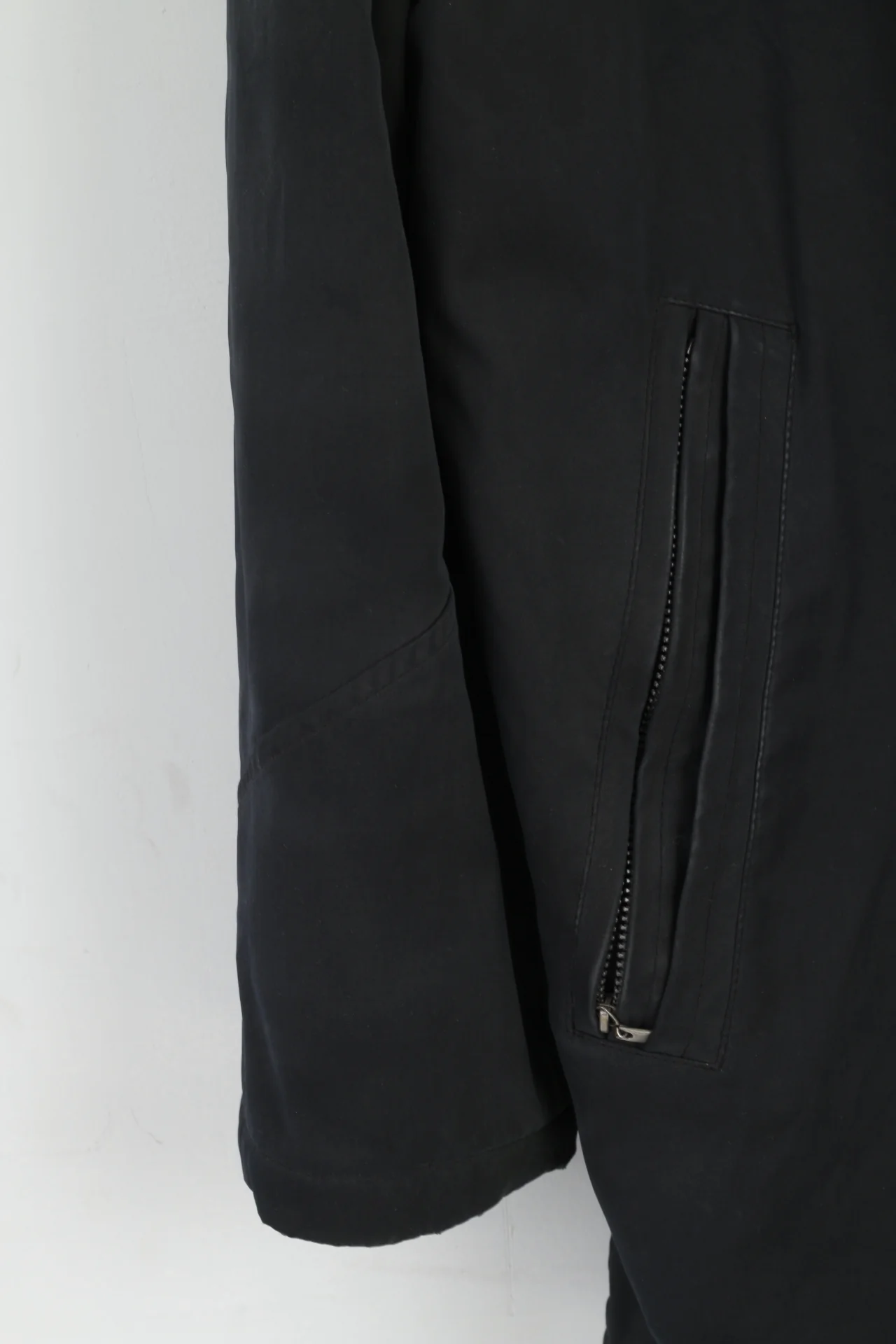 Chevy Men 50 L Jacket Black Harrington Padded Removable Lining Zippered Casual Top - Image 3