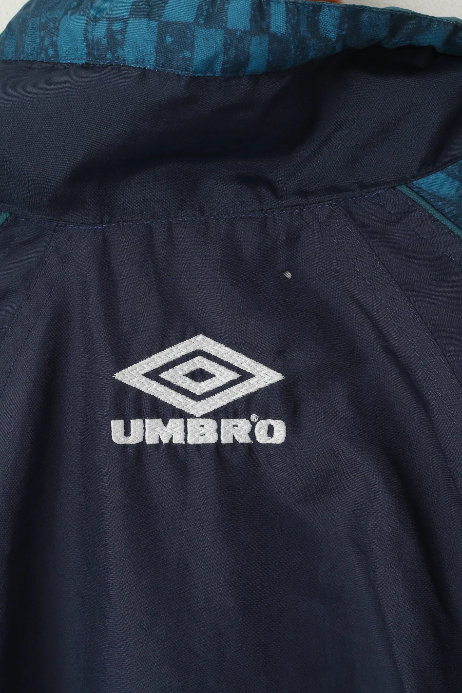 Umbro Men L Jacket Navy Activewear Vintage 90s Retro Zip Up Training Sportswear Top - Image 7
