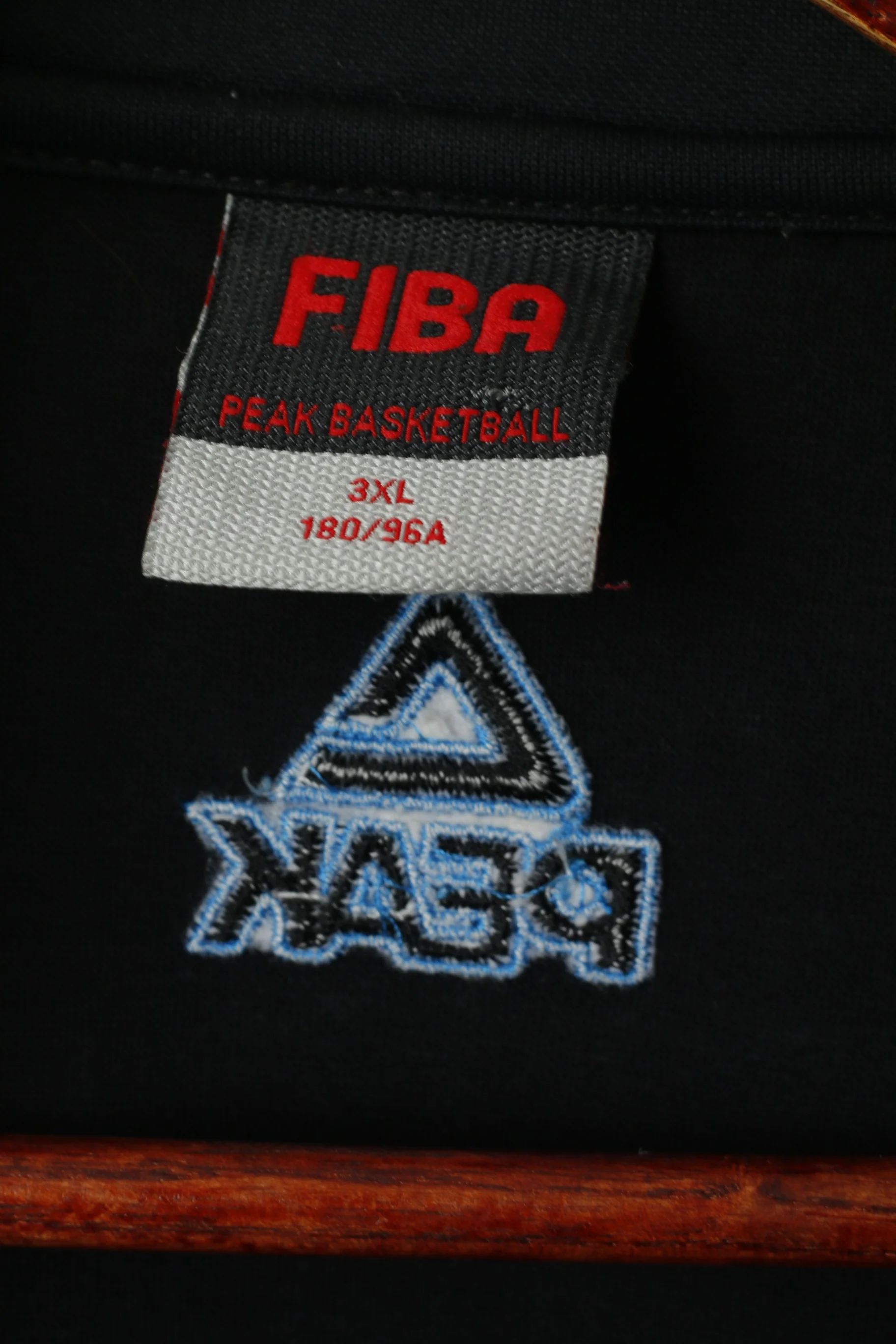 Fiba Peak Basketball Men 3XL (XL) Sweatshirt Black Shiny Full Zipper Sportswear Top - Image 4