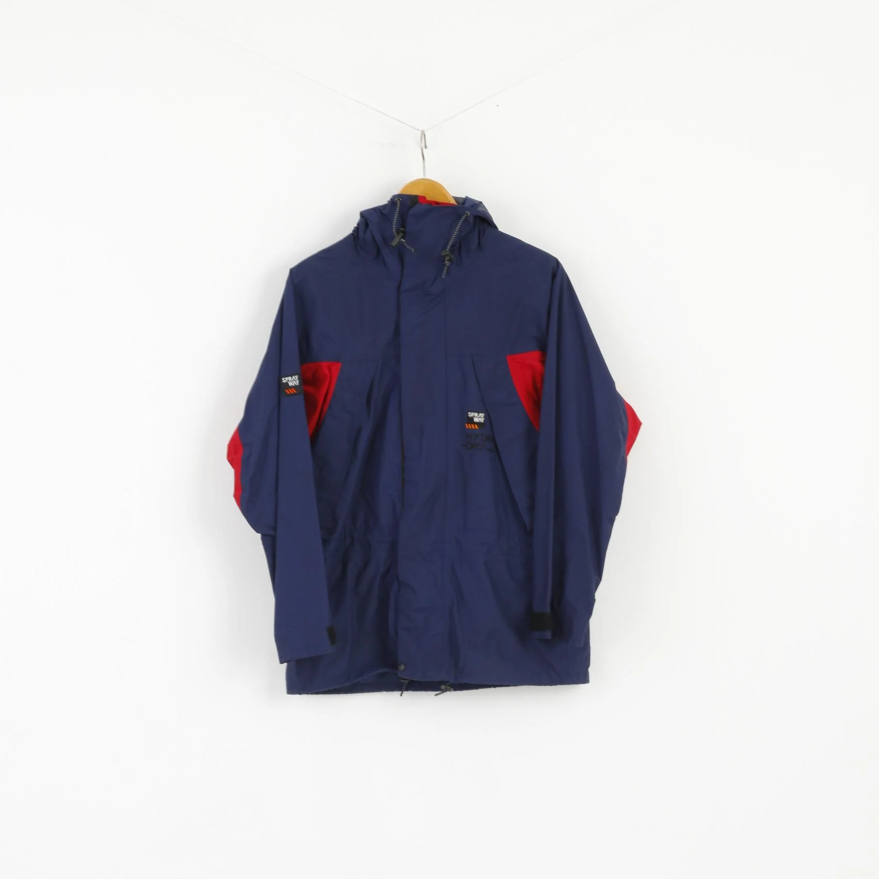 Spraway Men S Jacket Navy Hydro-Dry Nylon Outdoor Hooded Rain Top