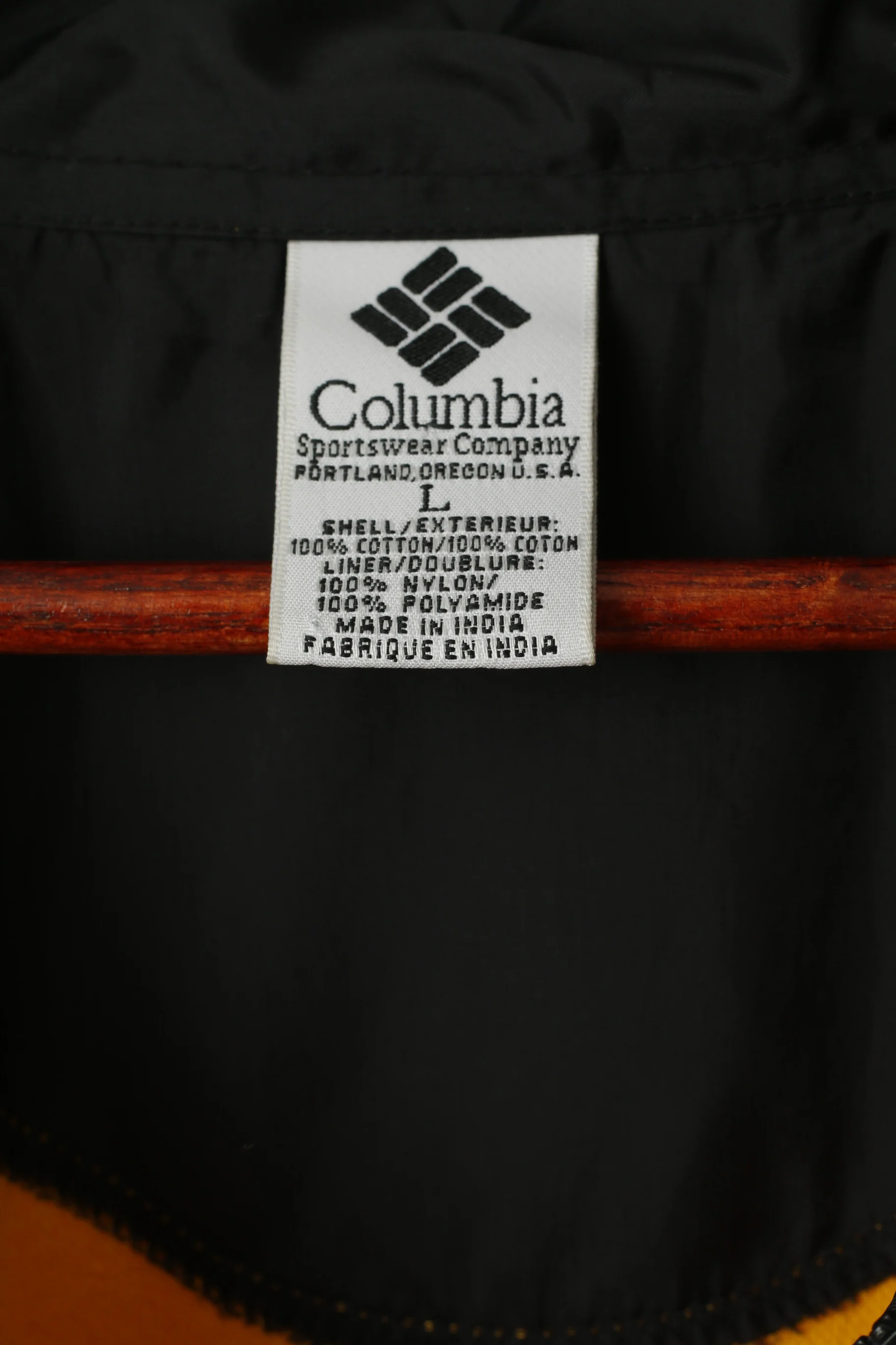 Columbia Sportswear Men L Sweatshirt Yellow Cotton Zip Neck Vintage 90s Sport Top - Image 5