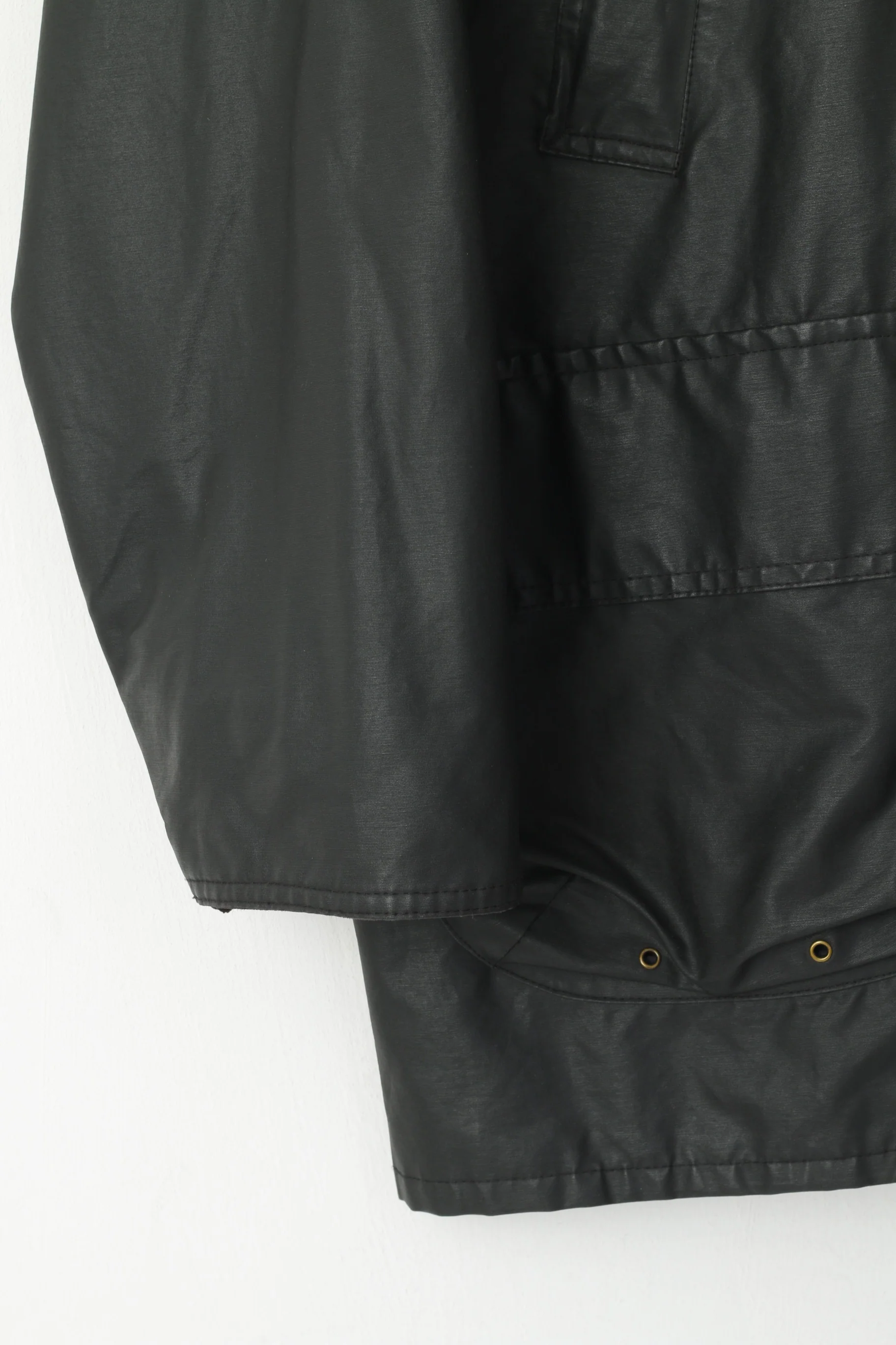 John Partridge Men XS (S) Jacket Black Wax Cotton Nylon Harrington Country Hand Made Top - Image 3