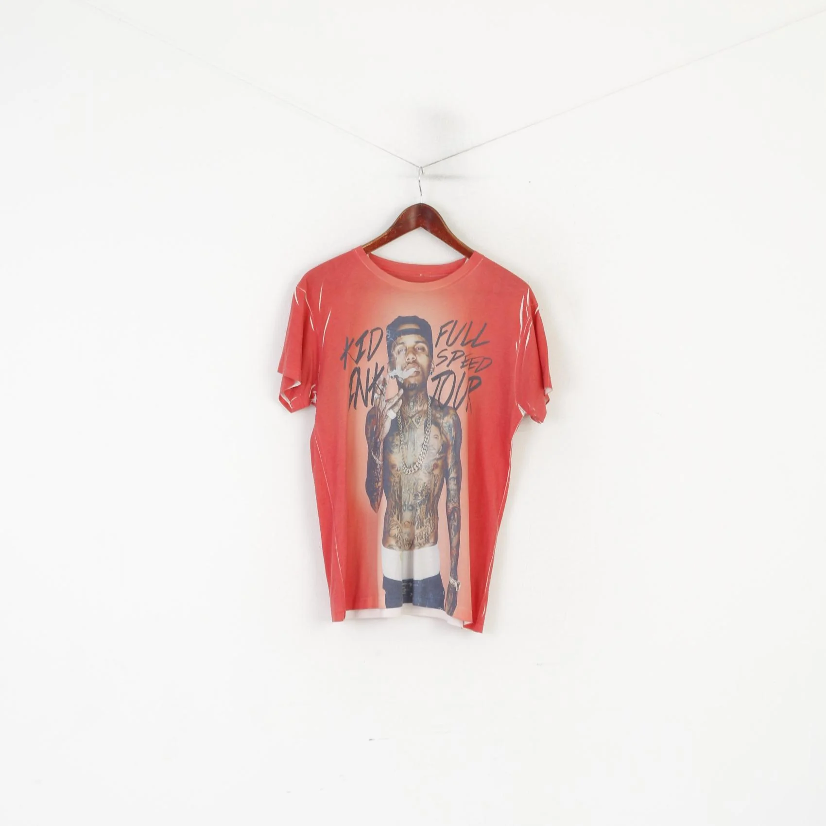 Blue 84 Men L (M) Shirt Red Graphic Kid Ink Full Speed Tour Music Top