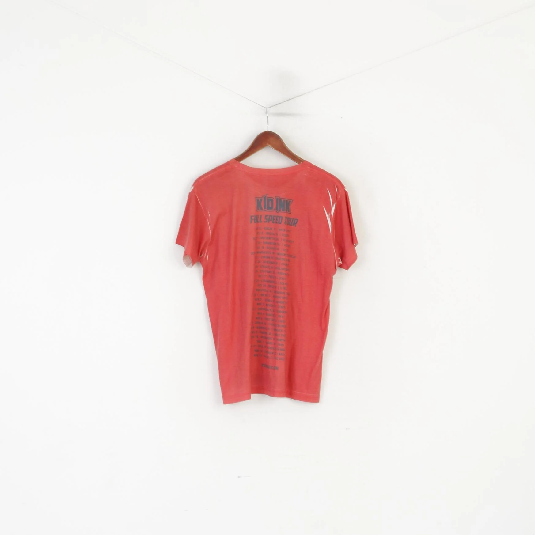 Blue 84 Men L (M) Shirt Red Graphic Kid Ink Full Speed Tour Music Top - Image 6