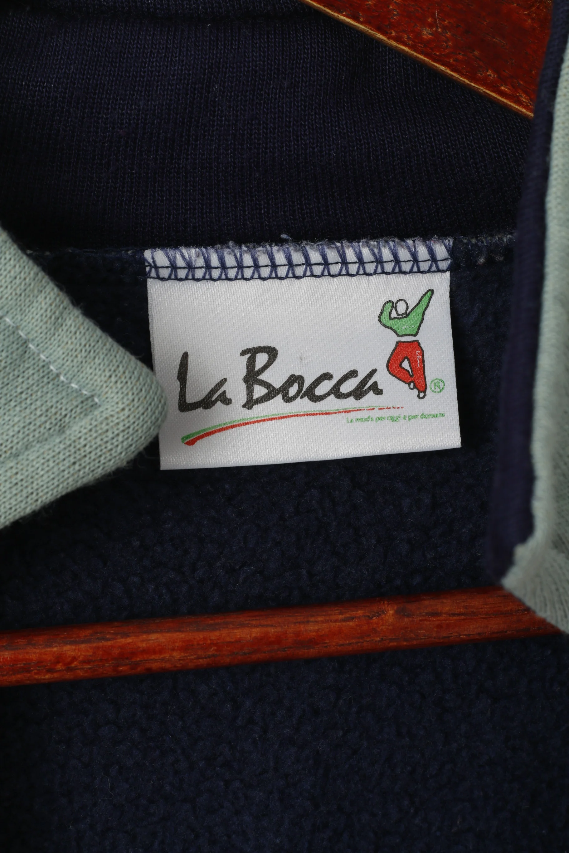 La Bocca Women S / M Sweatshirt Vintage Navy Festival Retro Sport Top - Image 4