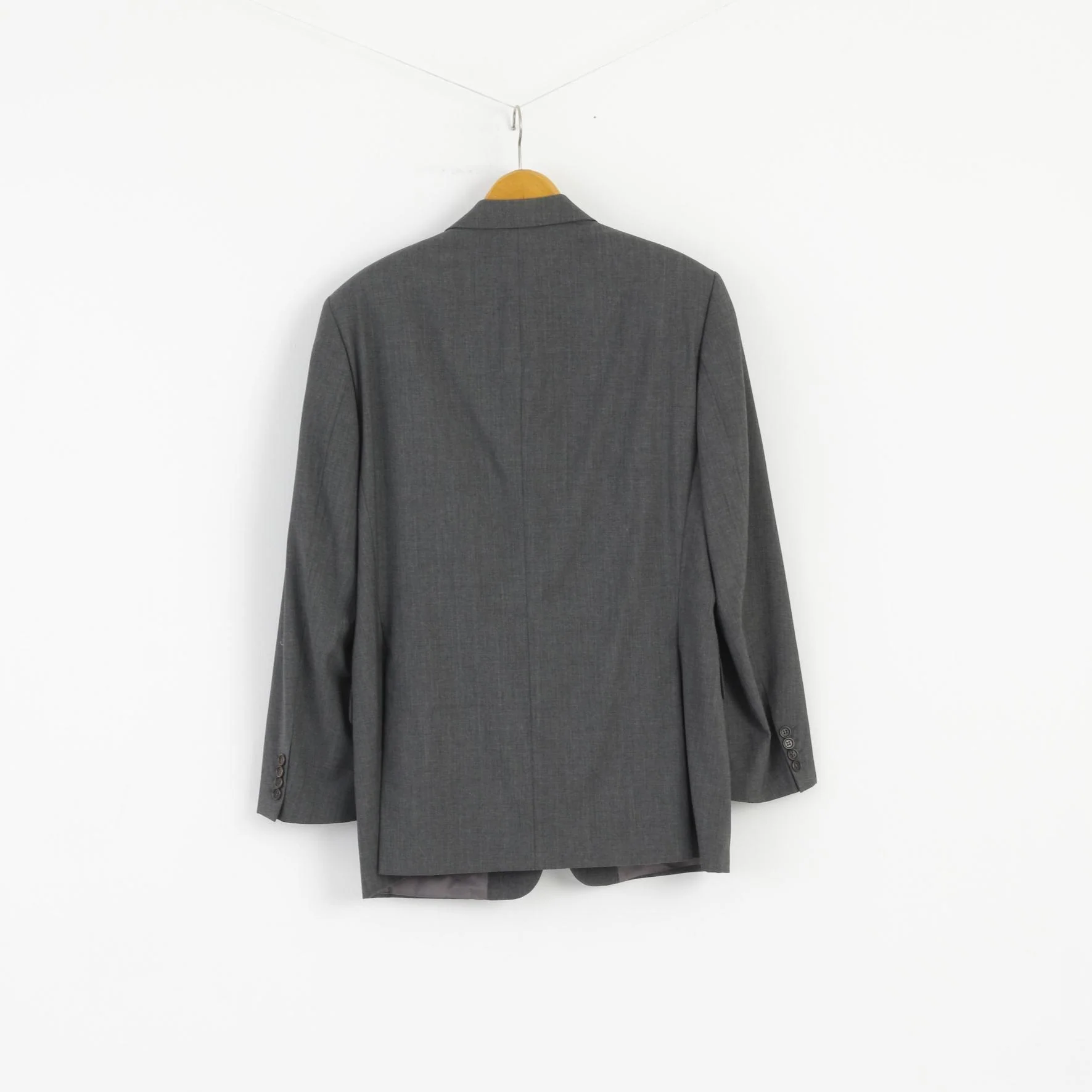 HUGO BOSS Men 50 40 Blazer Grey 100%  Wool Da Vinci Style Single Breasted Jacket - Image 6