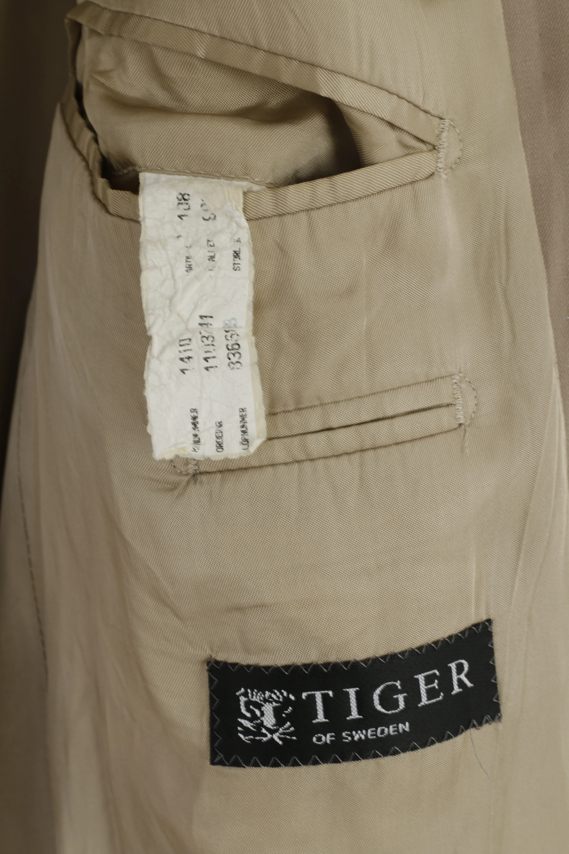 Tiger Of Sweden Men 108 40 Blazer Taupe Wool Single Breasted Vintage Jacket - Image 4