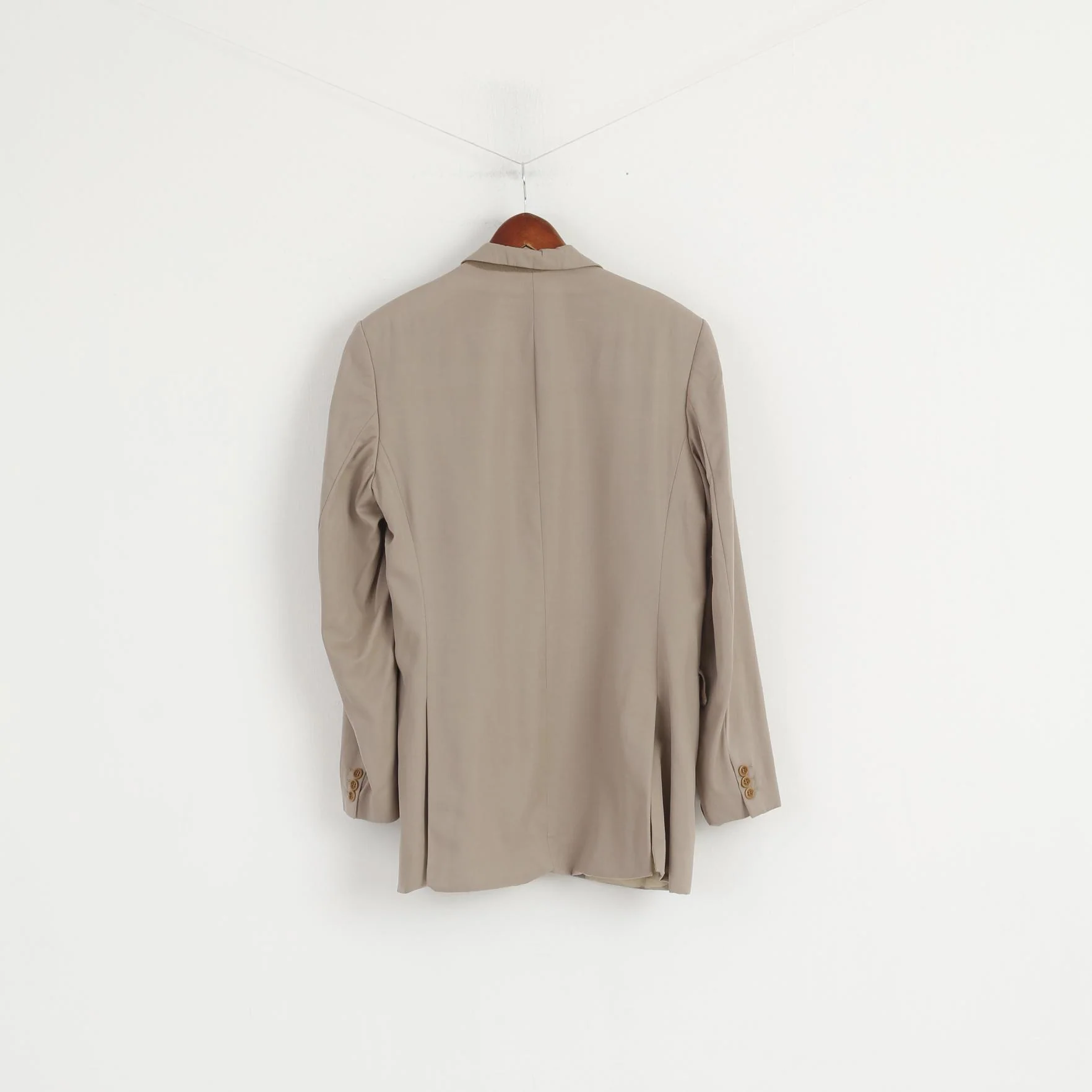 Tiger Of Sweden Men 108 40 Blazer Taupe Wool Single Breasted Vintage Jacket - Image 5