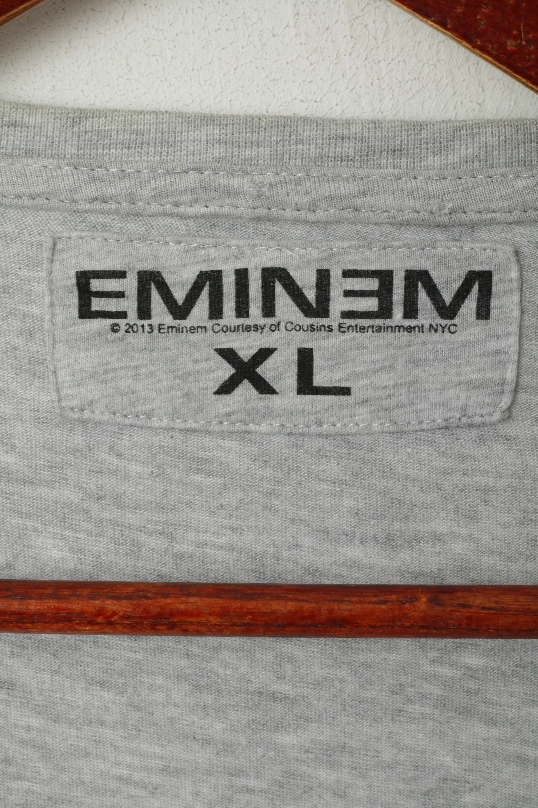 Cedar Wood State Men XL T-Shirt Grey Cotton Eminem Graphic Rapper Top - Image 3