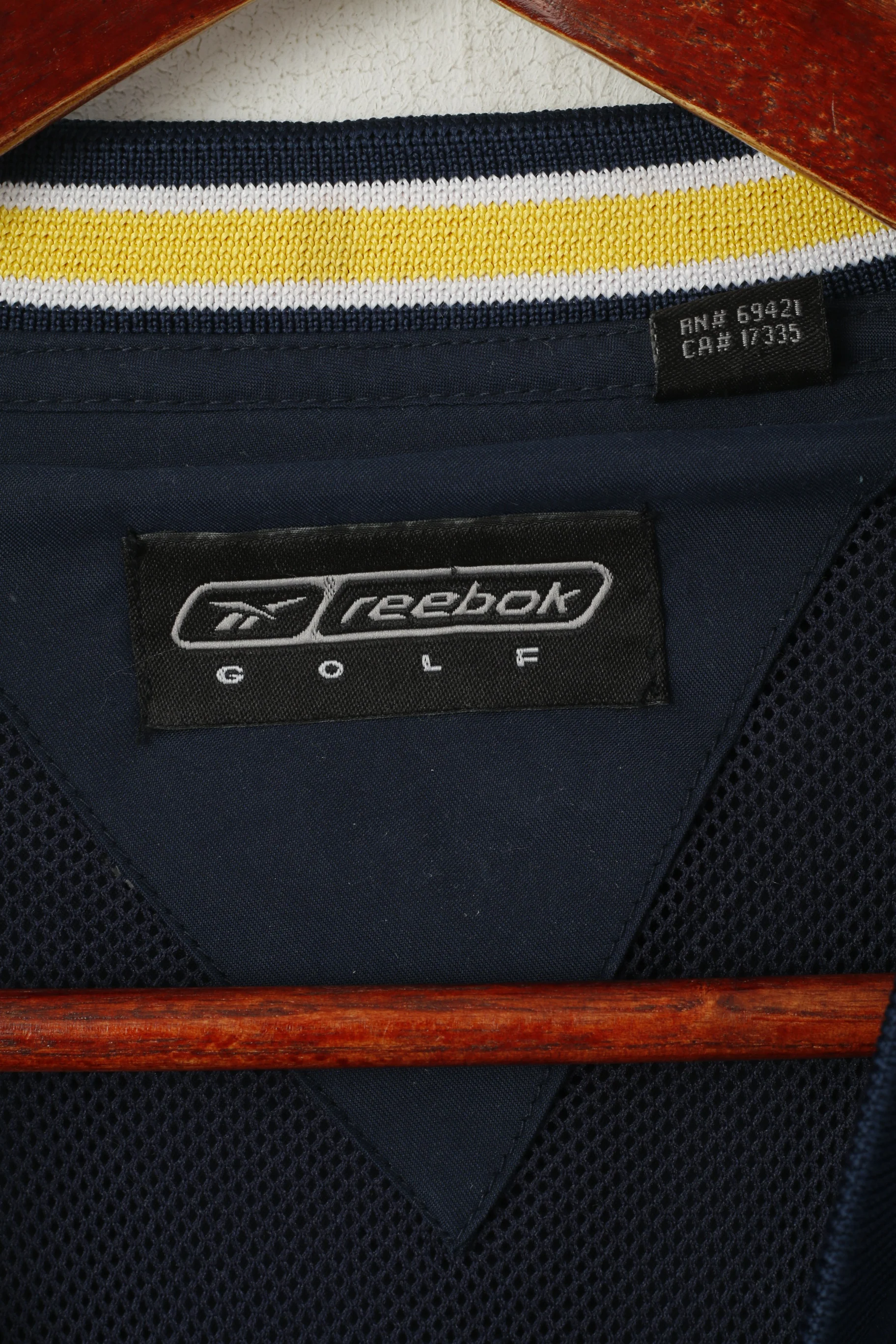 Reebok Golf Men L Pullover Jacket Navy Lightweight V Neck Activewear Top - Image 4